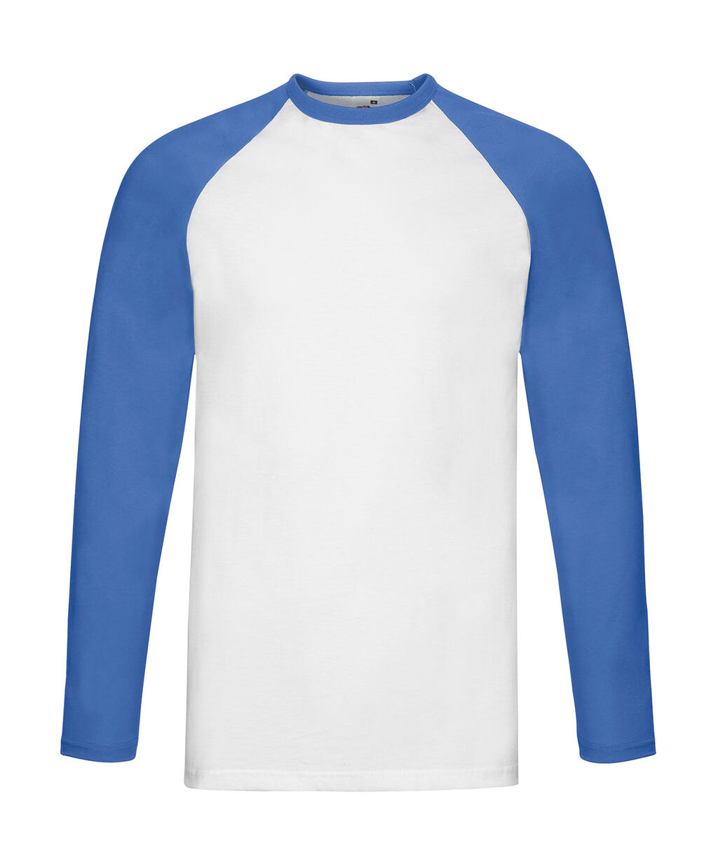 Camiseta de beisebol de manga comprida - AW - Branco-Azul Royal