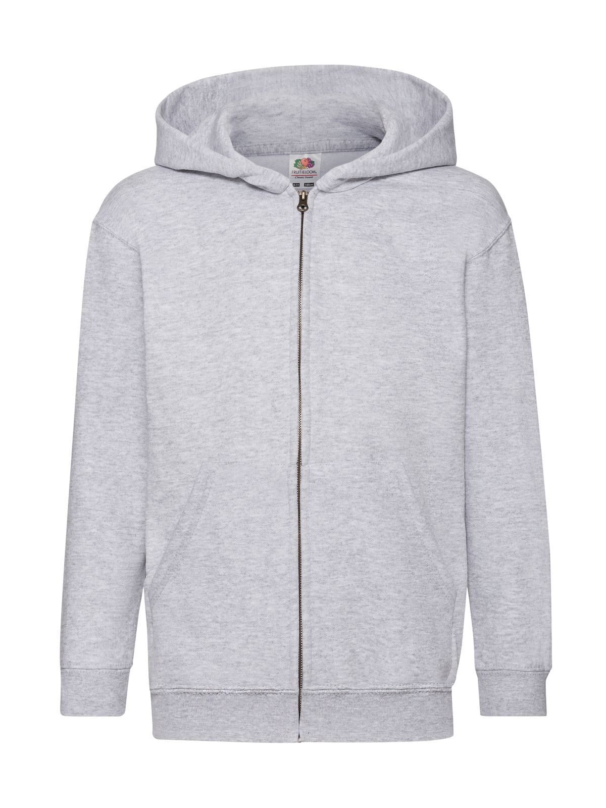Jaqueta infantil clássica com capuz - 94 - Heather Grey