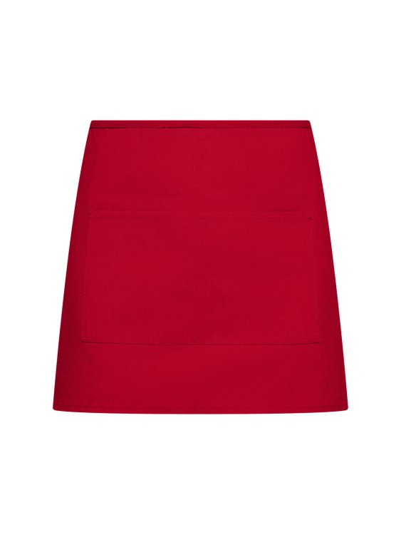 Avental básico de meio corpo com bolso - RD - Vermelho