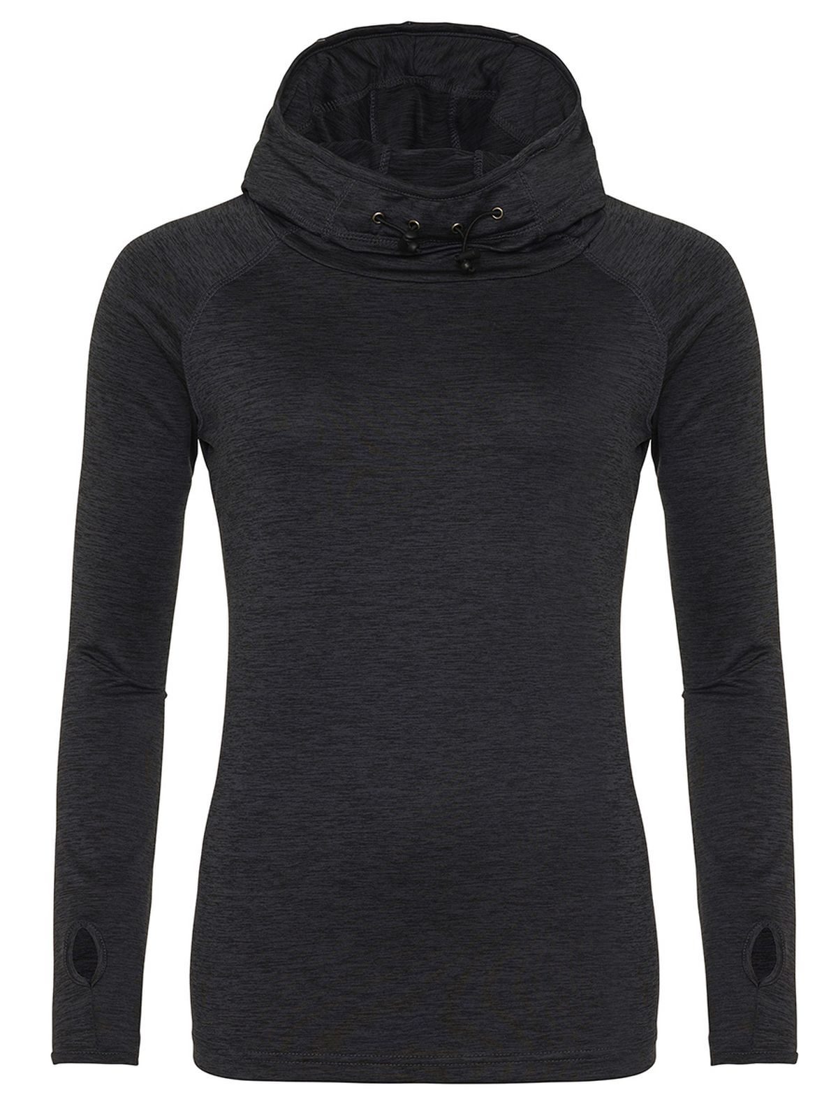 Blusa feminina com gola alta e modelagem moderna - BSM - MESLIZAÇÃO DE ARDÓSIA PRETA