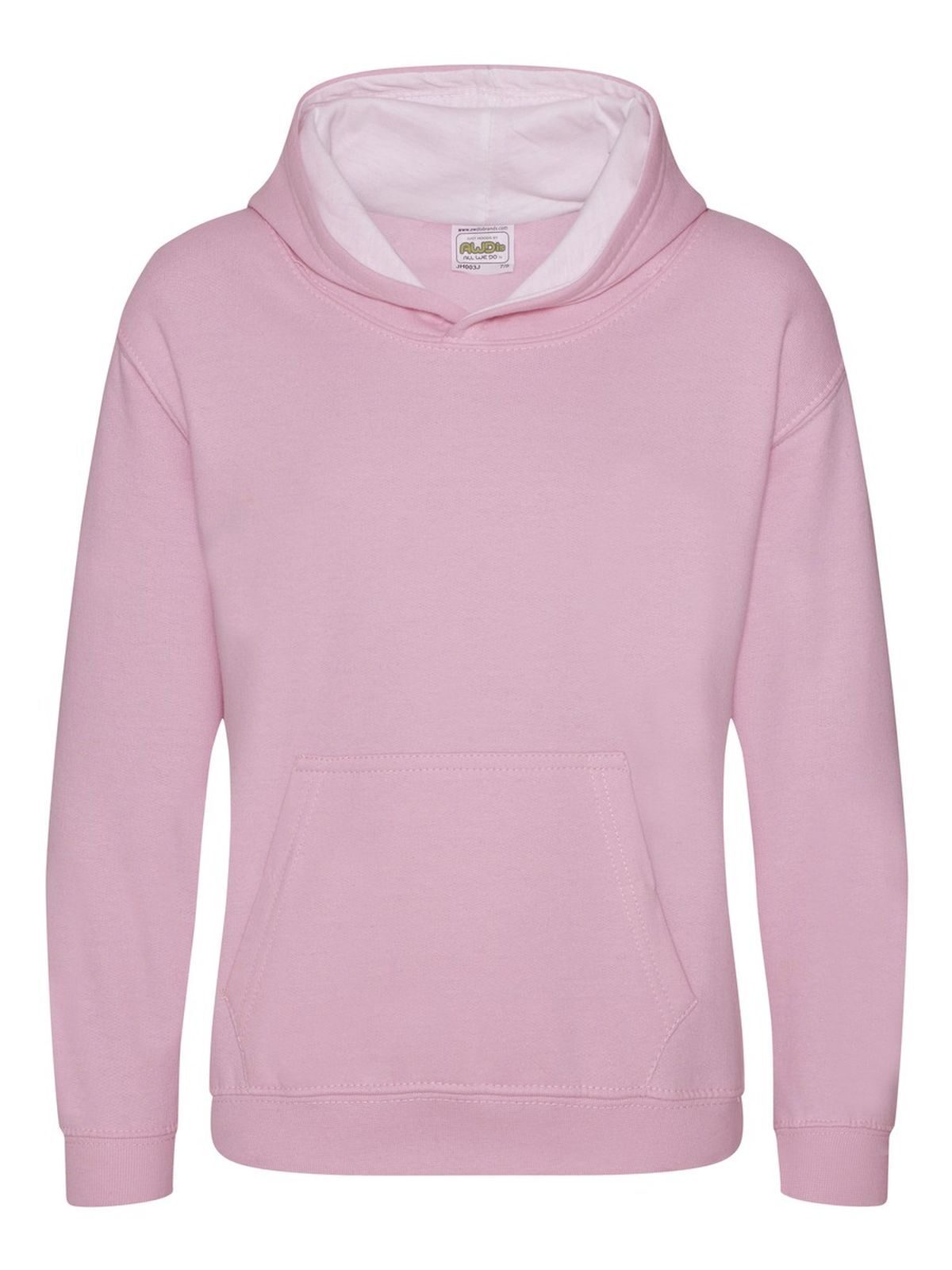 Moletom Universitário Infantil - BPK/ARW - ROSA BEBÊ/BRANCO ÁRTICO