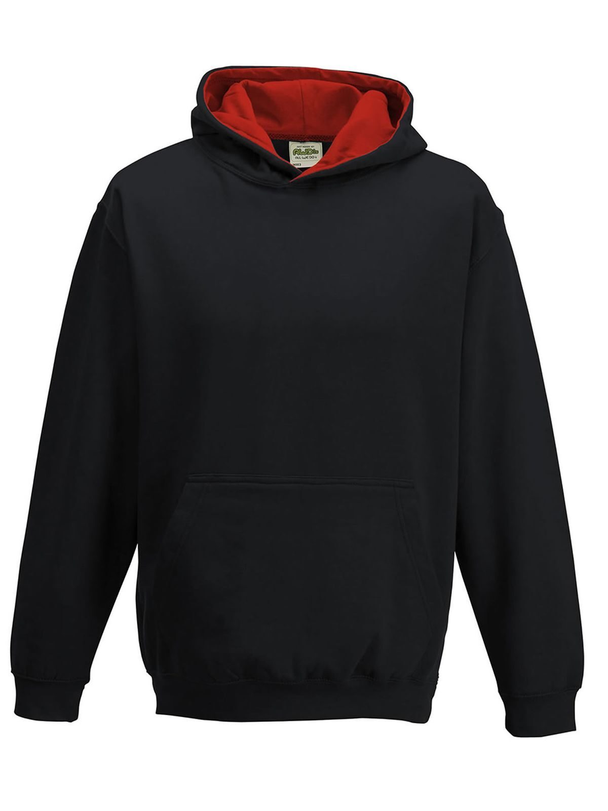 Moletom Universitário Infantil - JBLFIR - PRETO JATO/VERMELHO FOGO