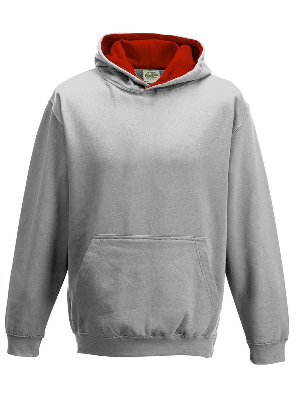 Moletom Universitário Infantil - HGRFIR - CINZA URZA/VERMELHO FOGO