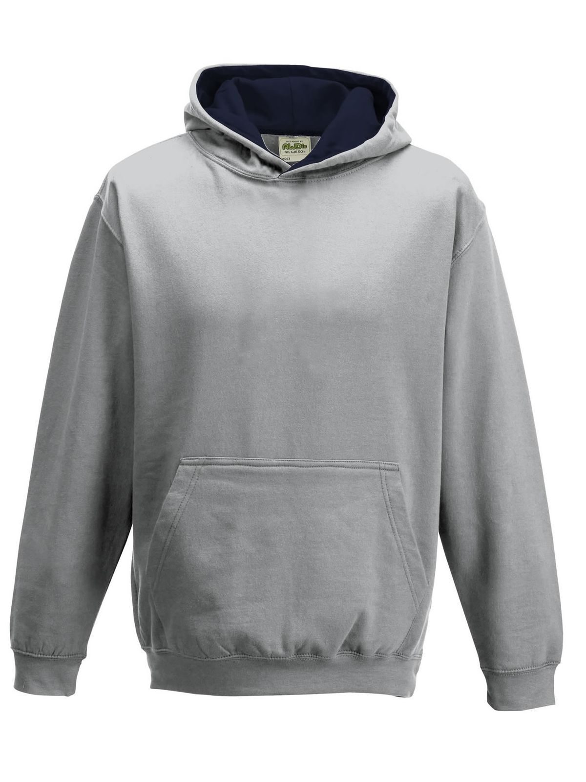 Moletom Universitário Infantil - HGRFNA - CINZA MESCLA/AZUL MARINHO FRANCÊS