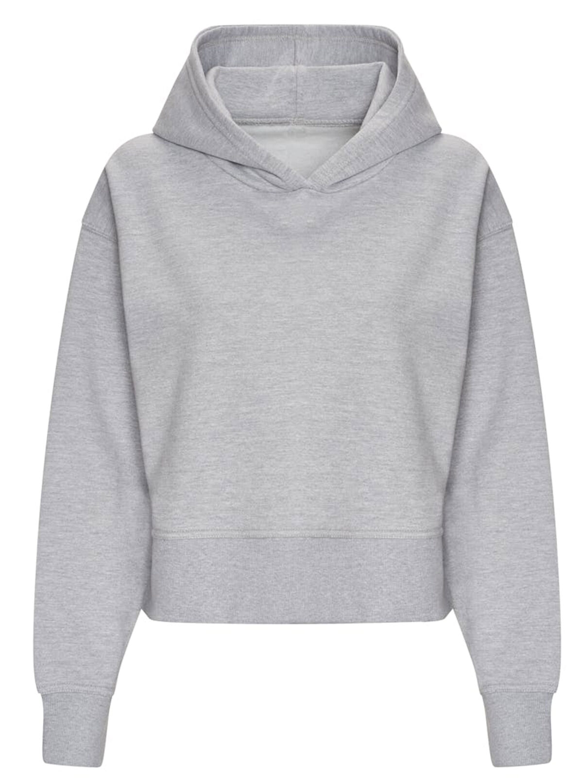 Moletom feminino com capuz. - HGR - Cinza Mesclado