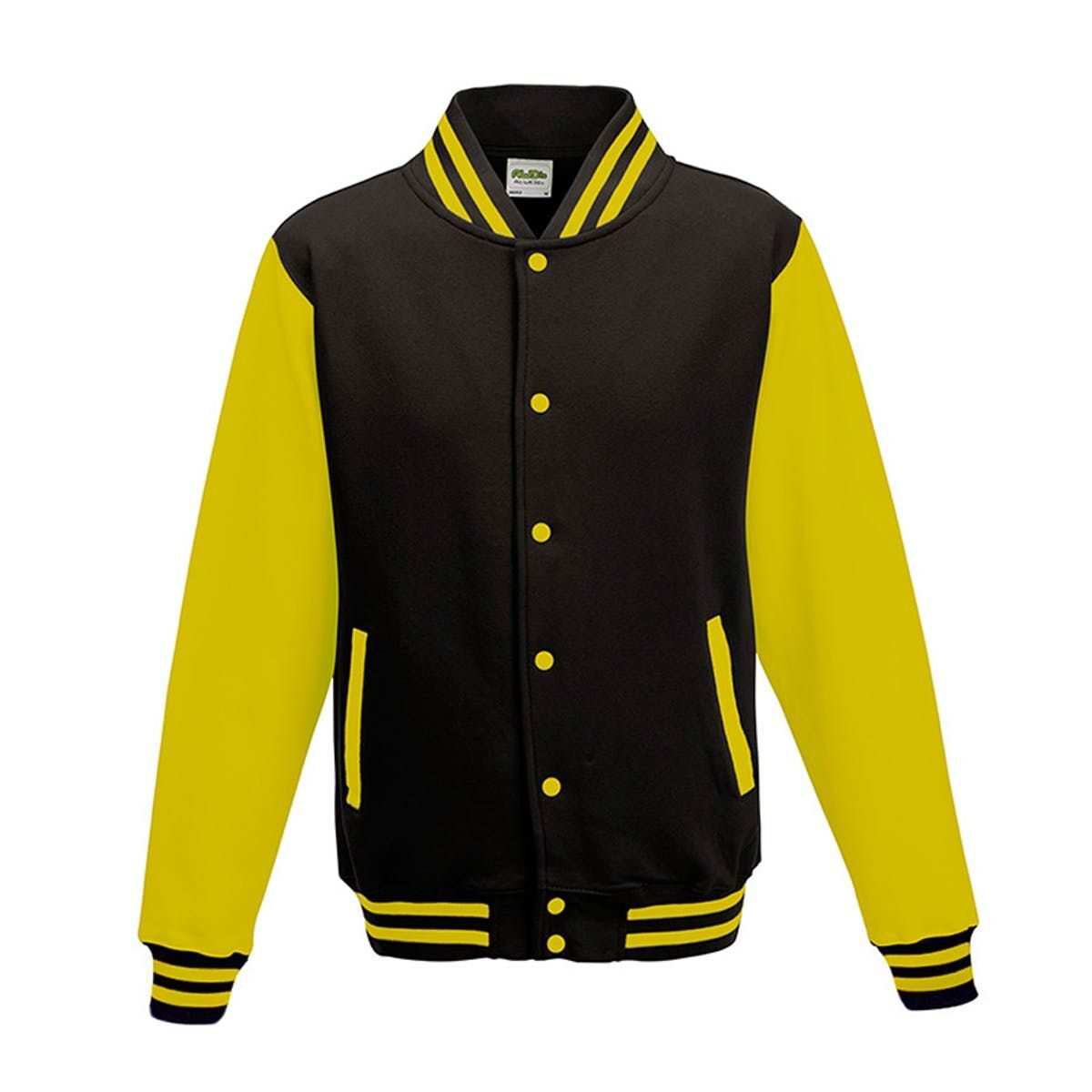 Jaqueta universitária - JBLSUY - PRETO JATO/AMARELO SOL