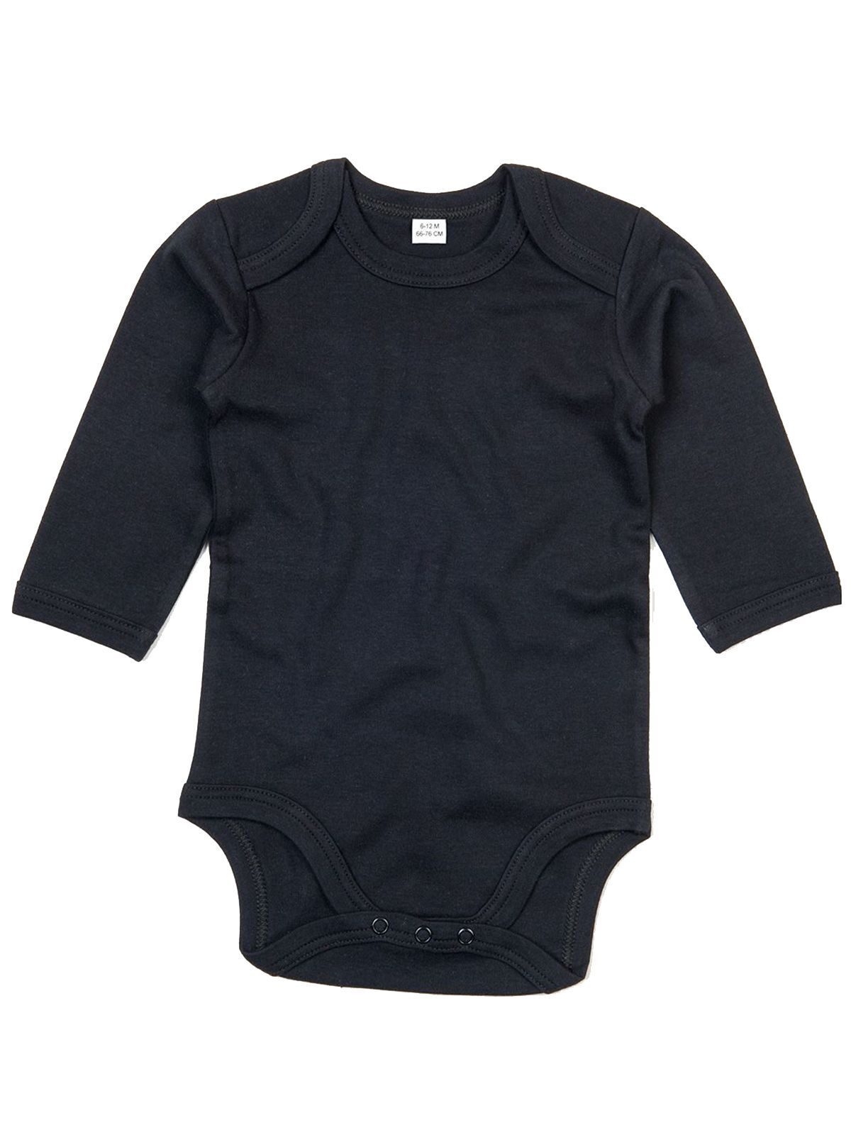 Body de manga comprida para bebê - BK - Preto