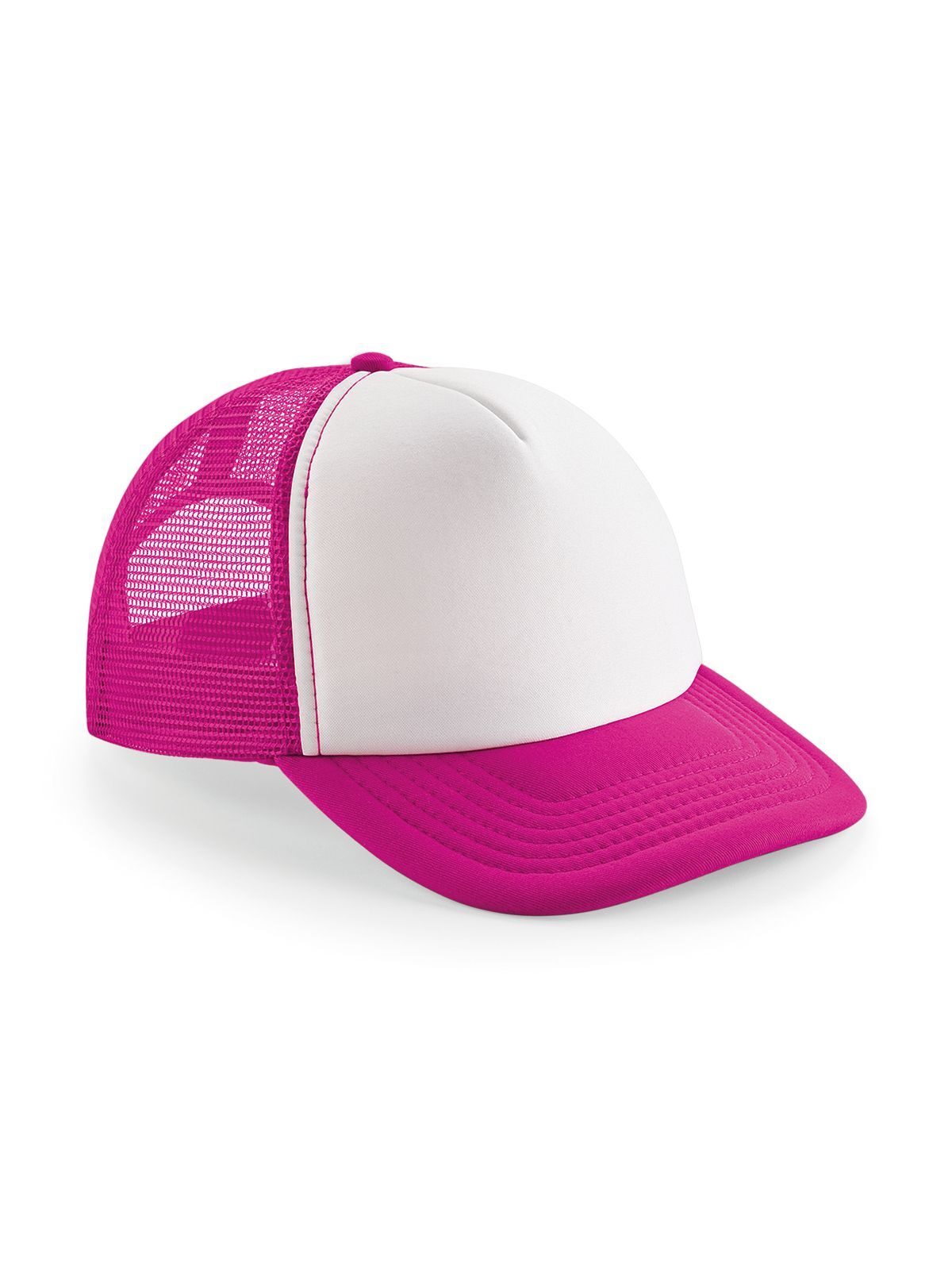 Boné Trucker Vintage Snapback - FUSW - Fúcsia/branco