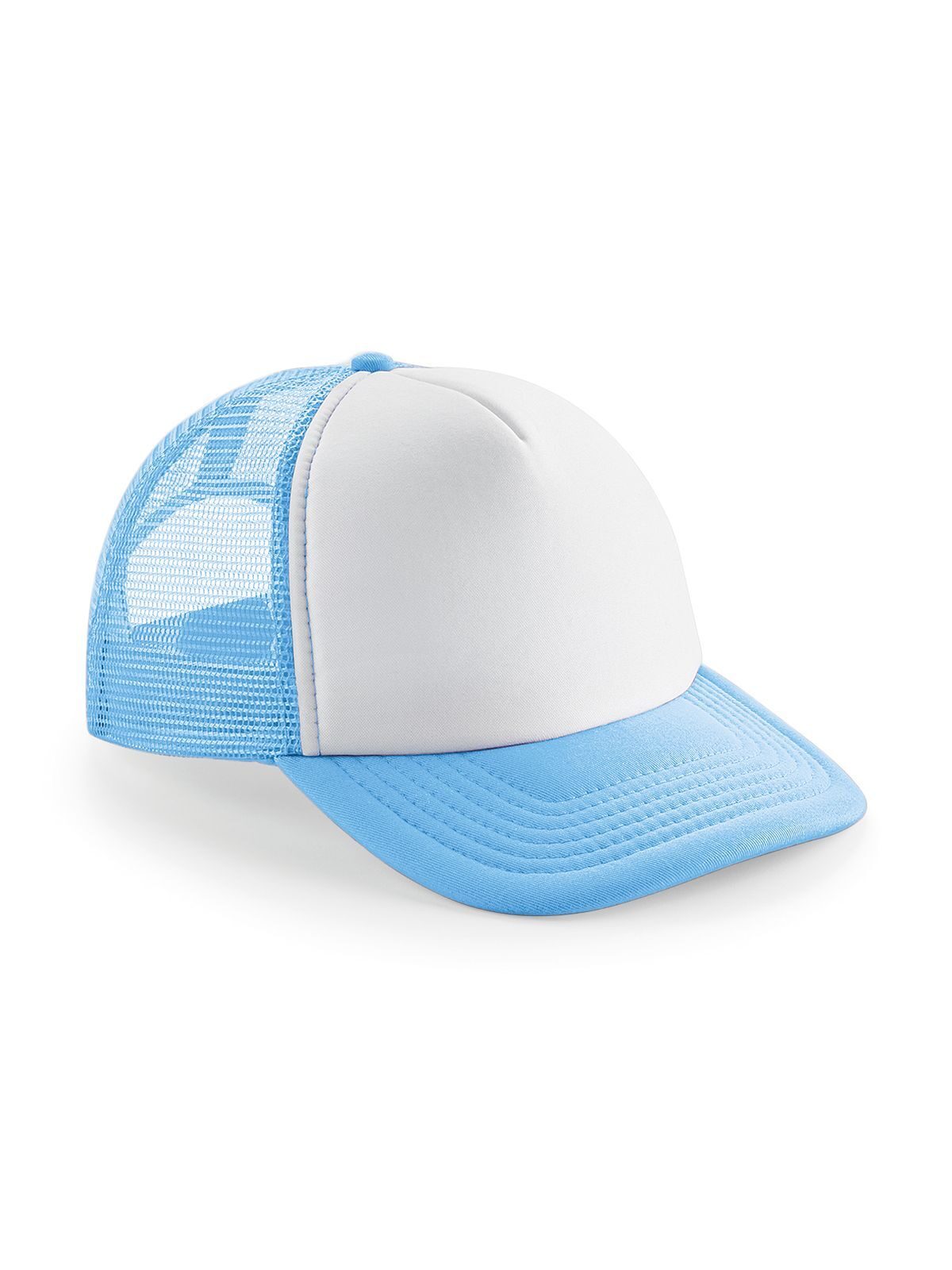 Boné Trucker Vintage Snapback - SKYW - Azul celeste/branco