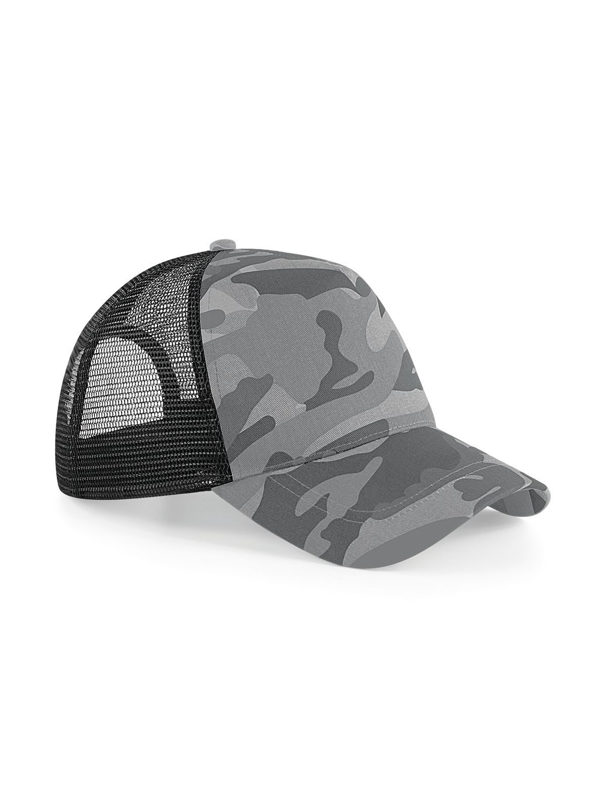 Boné Trucker Camuflado com Fecho de Pressão - ARC - Camuflagem ártica