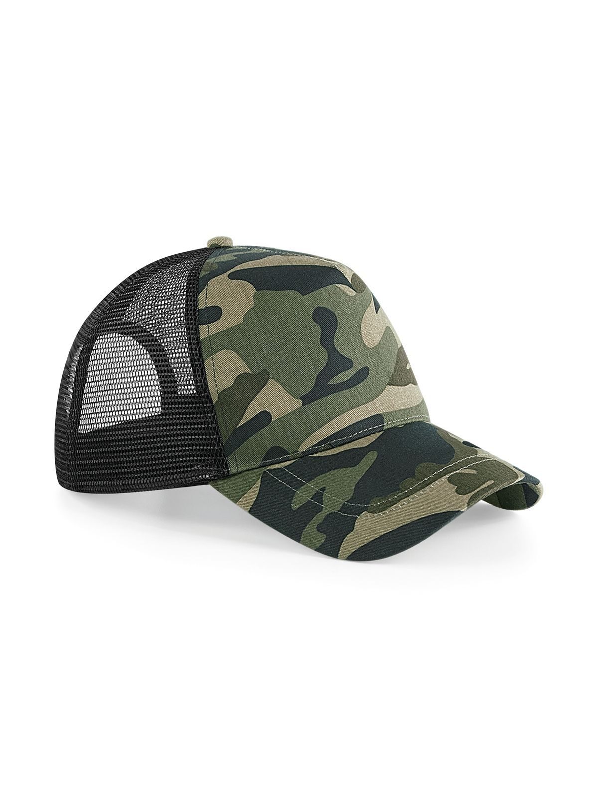 Boné Trucker Camuflado com Fecho de Pressão - JUN - Camuflagem na selva