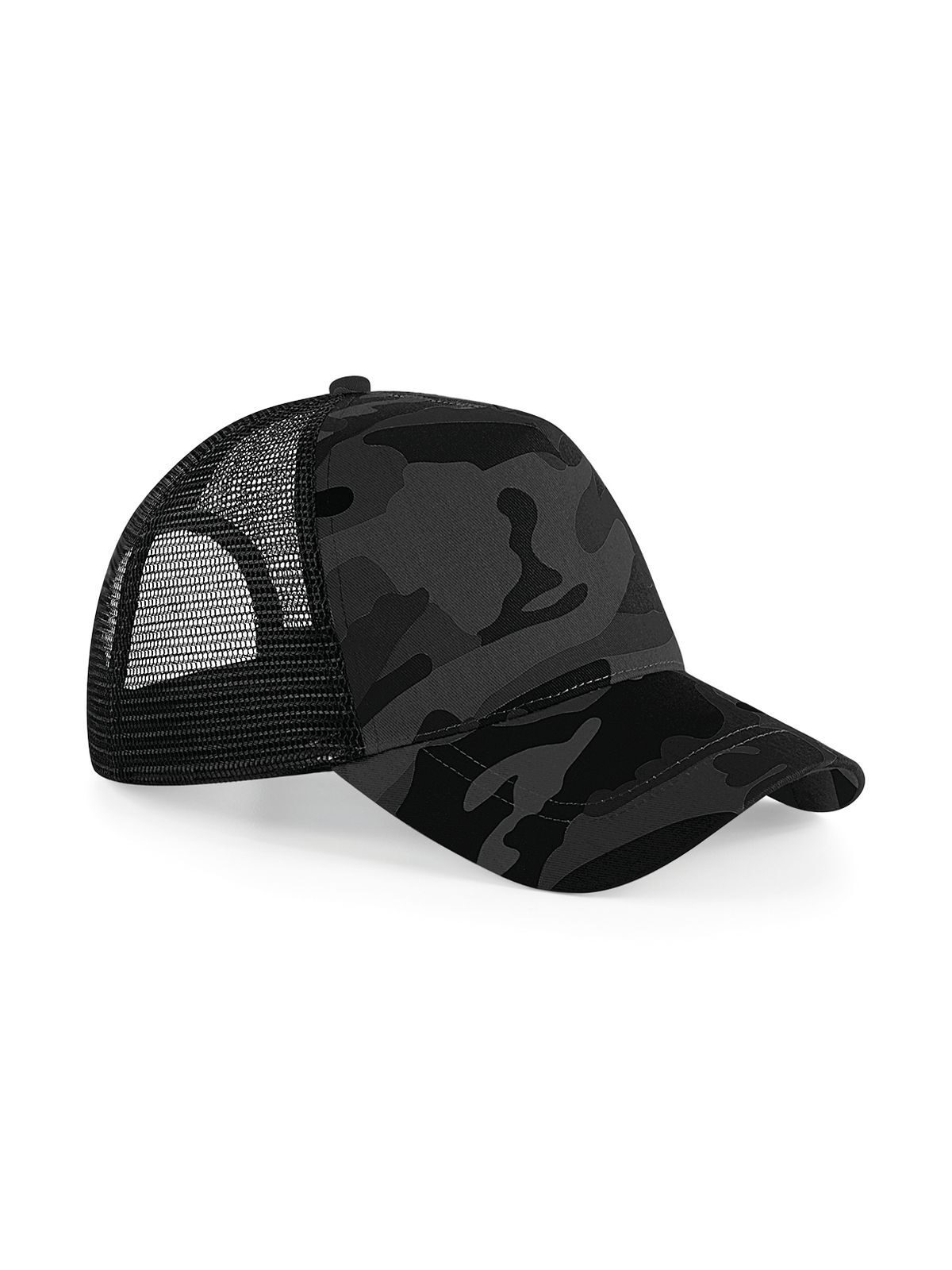 Boné Trucker Camuflado com Fecho de Pressão - MIC - Camuflagem da meia-noite