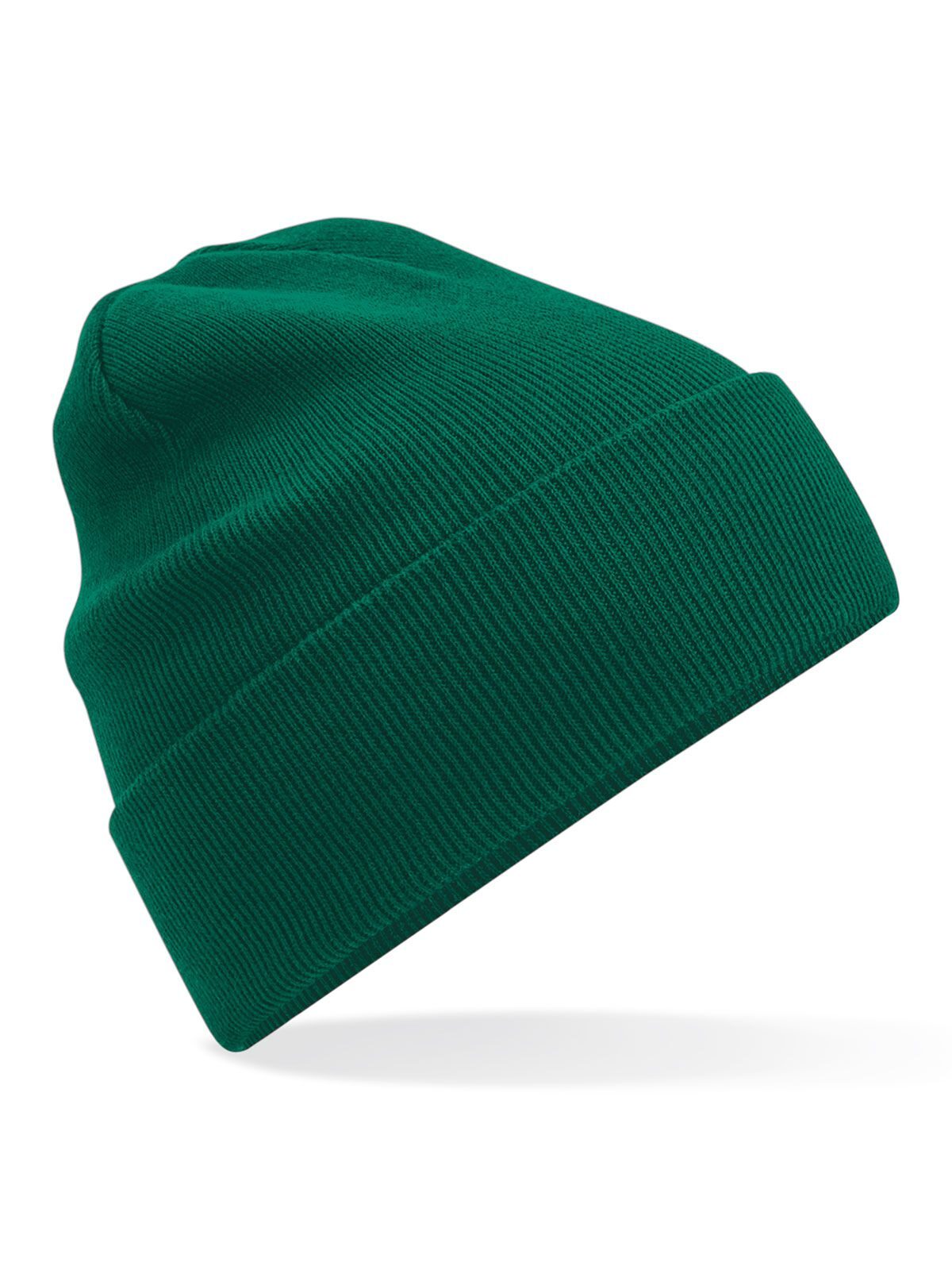 Gorro de algodão orgânico original com punho dobrável - BOT - Garrafa verde