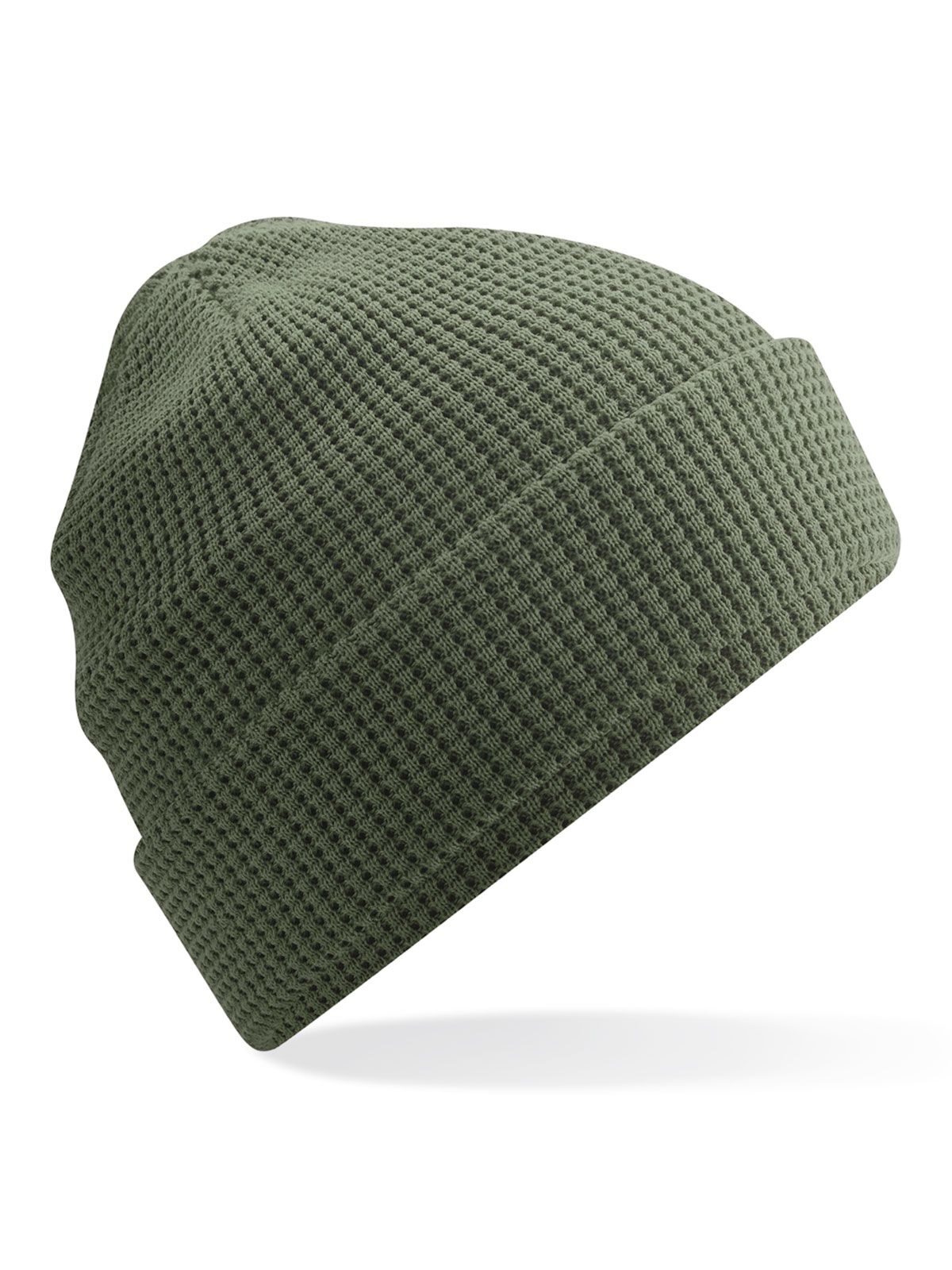 Gorro de algodão orgânico com textura waffle - OLI - Verde Oliva