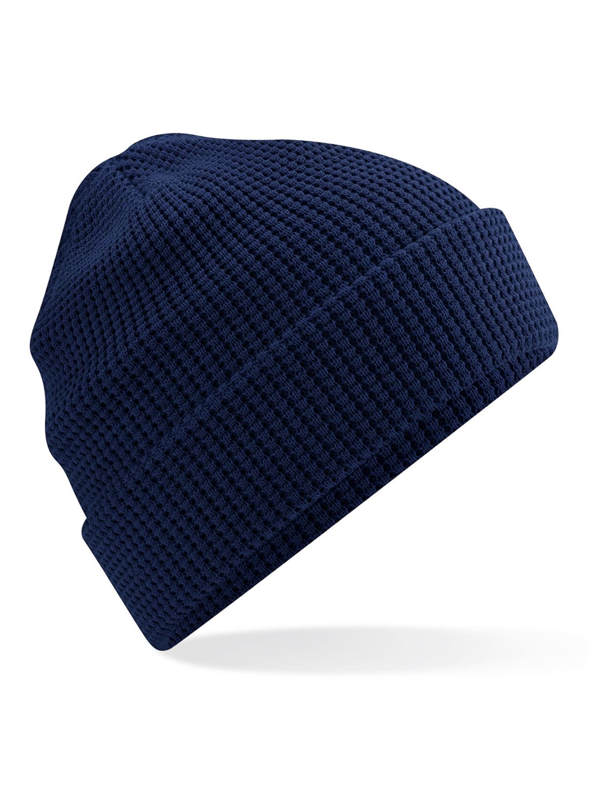 Gorro de algodão orgânico com textura waffle - OXN - Marinha de Oxford