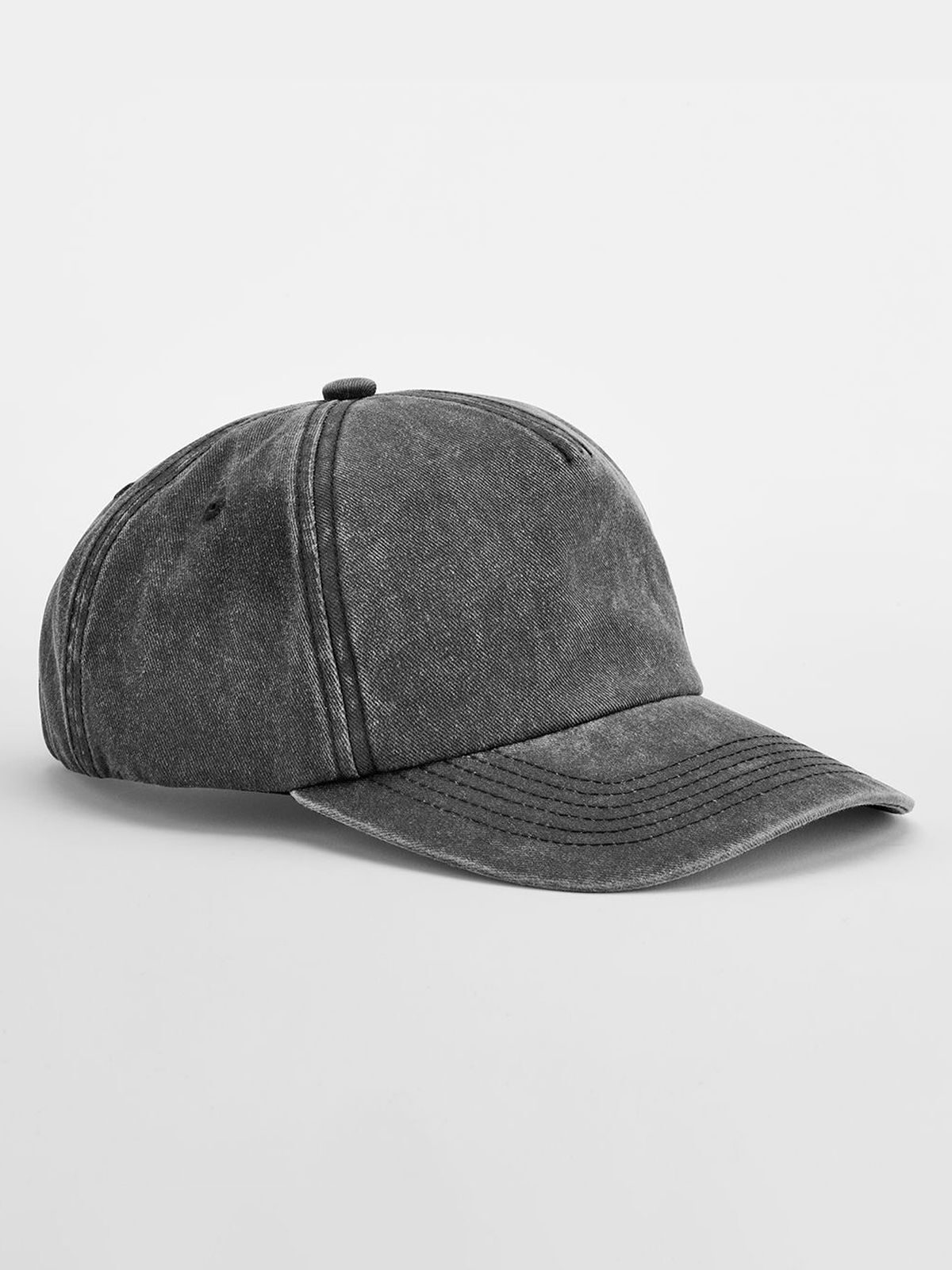 Boné vintage descontraído de 5 painéis - VBL - Preto vintage