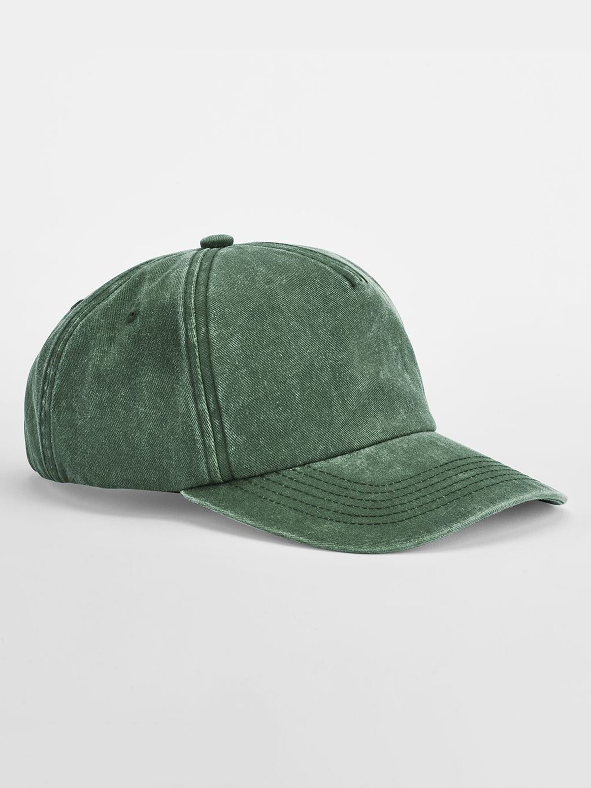 Boné vintage descontraído de 5 painéis - VBO - Verde garrafa vintage