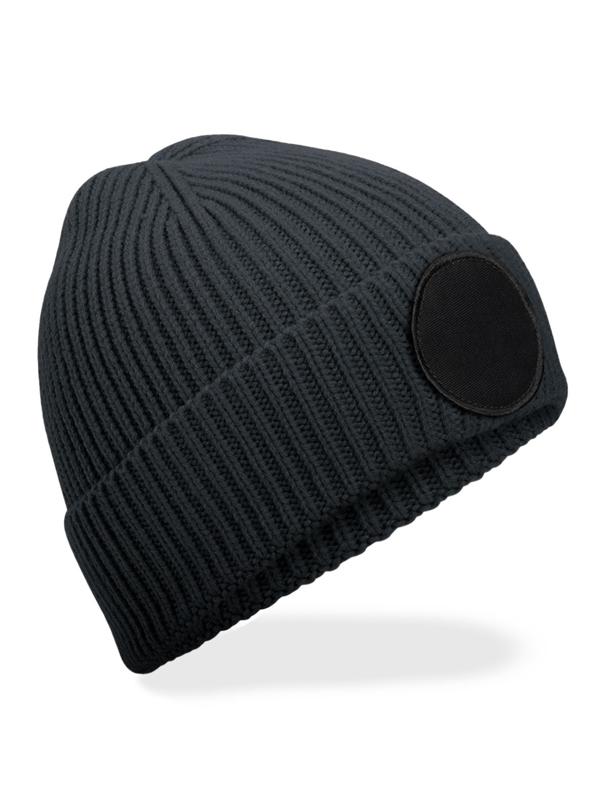 Gorro Circular Fashion Patch - GPHB - Cinza grafite/preto