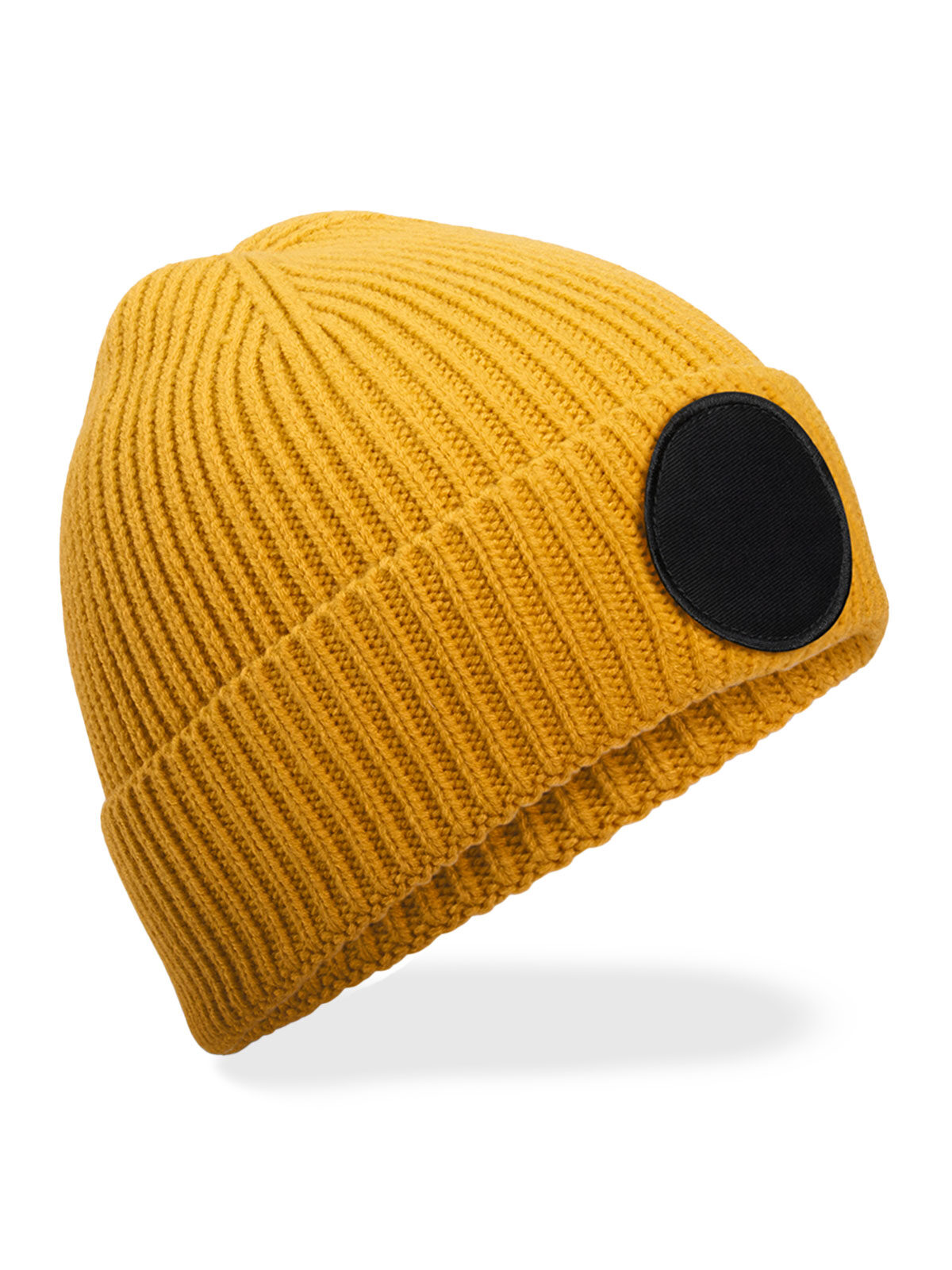 Gorro Circular Fashion Patch - MUSB - Mostarda/preto