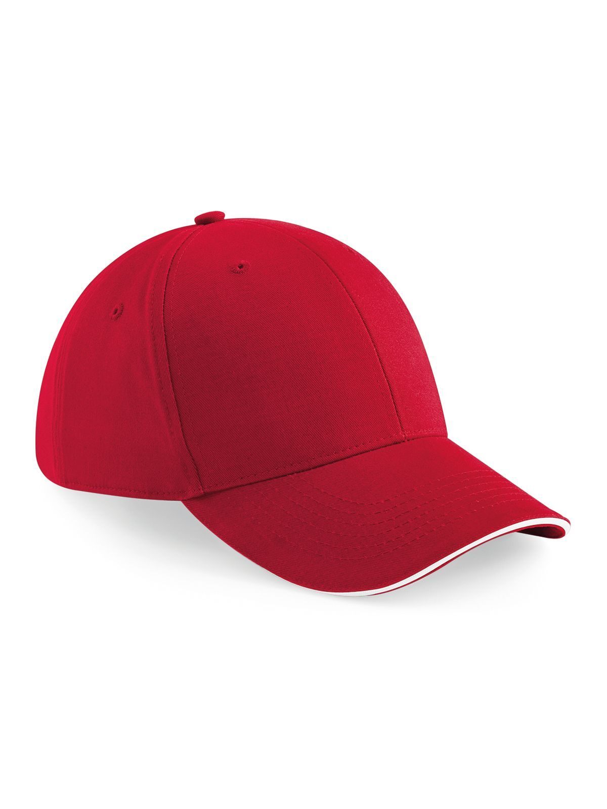 Boné Athleisure de 6 painéis - CSRW - Clássico vermelho/branco