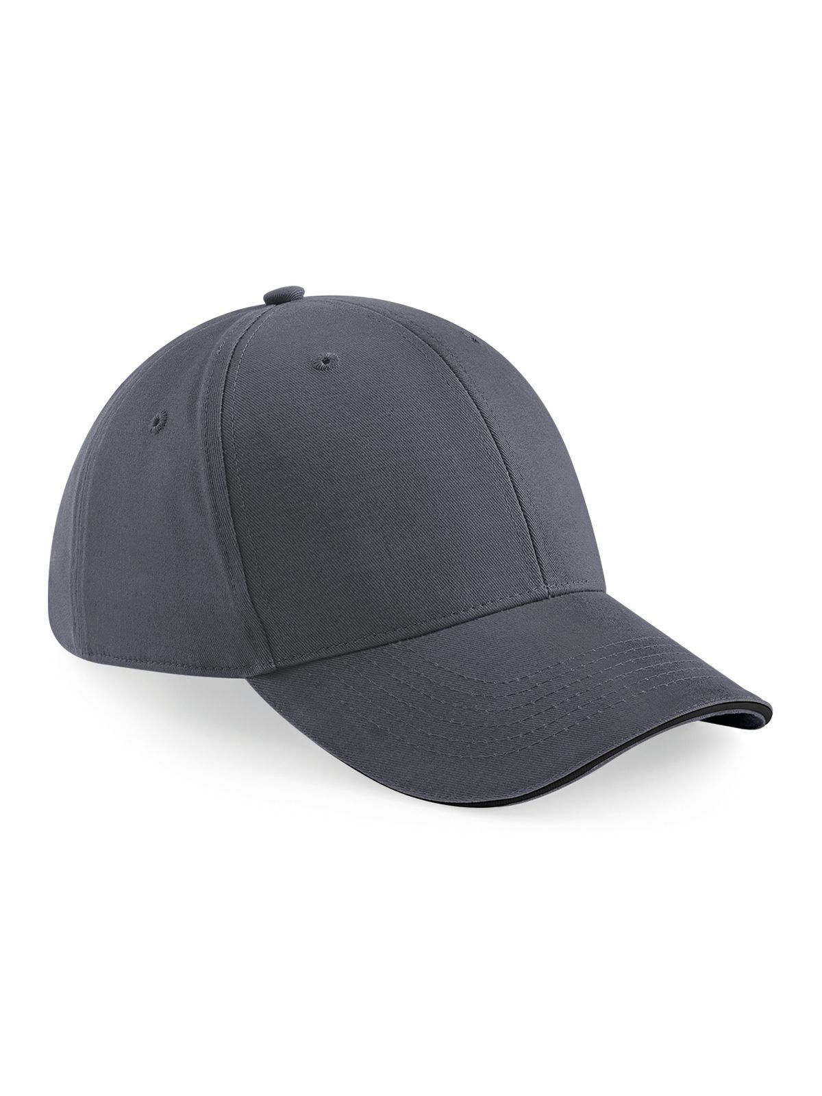 Boné Athleisure de 6 painéis - GPHB - Cinza grafite/preto