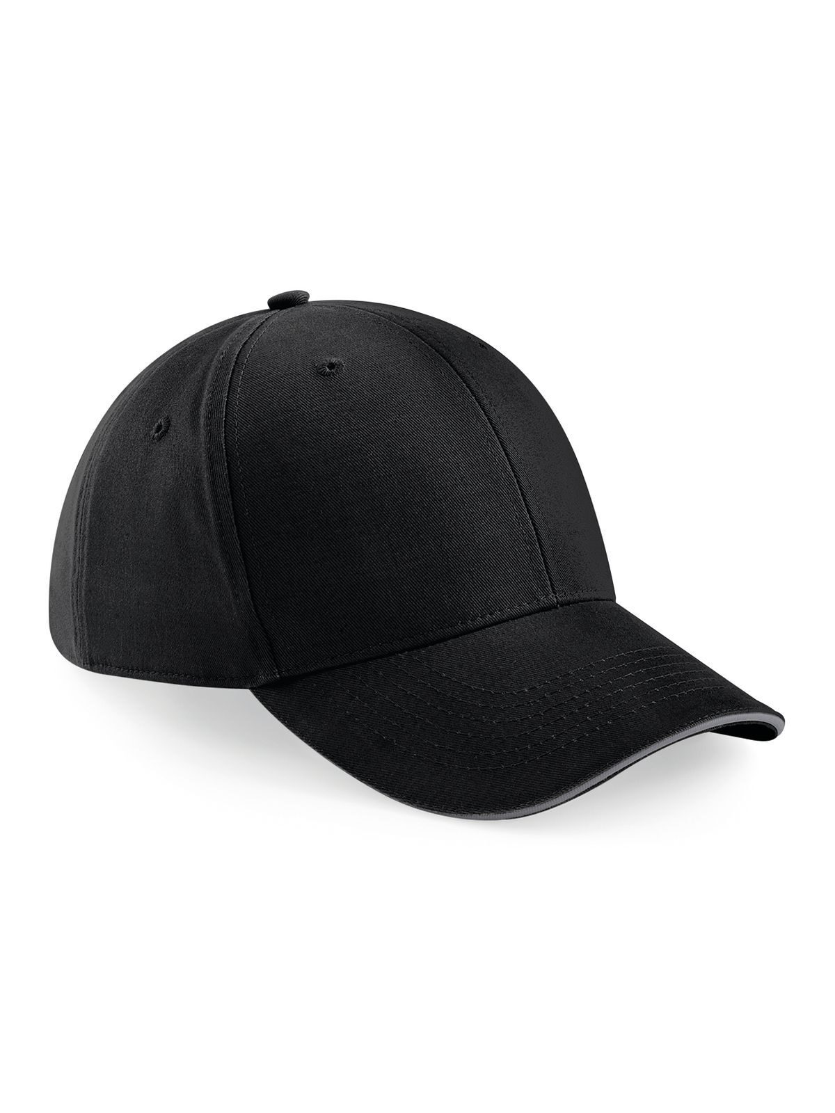 Boné Athleisure de 6 painéis - BLKGP - Preto/cinza grafite
