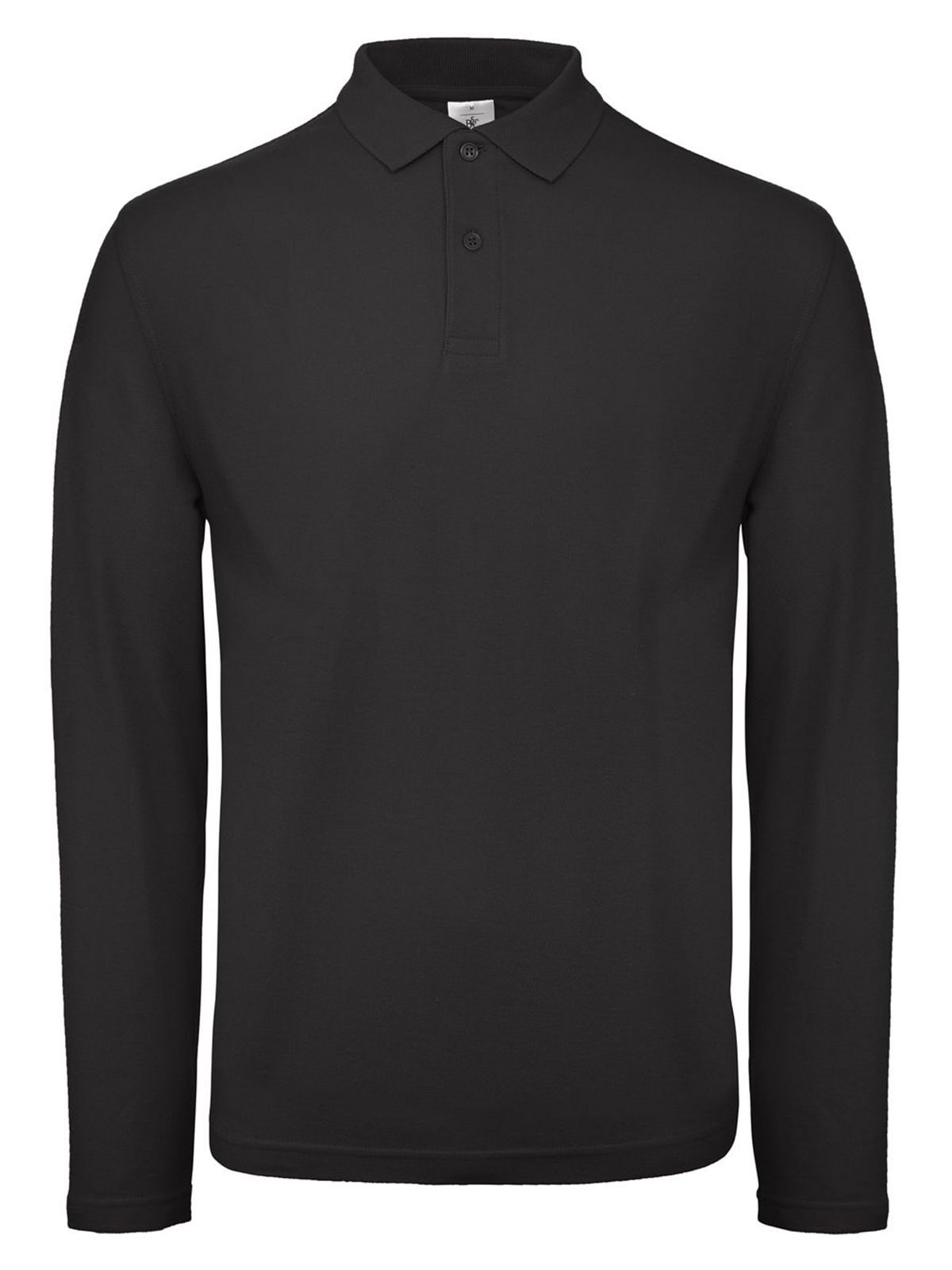 Camisa polo masculina de manga comprida ID.001 - BL002 - Preto