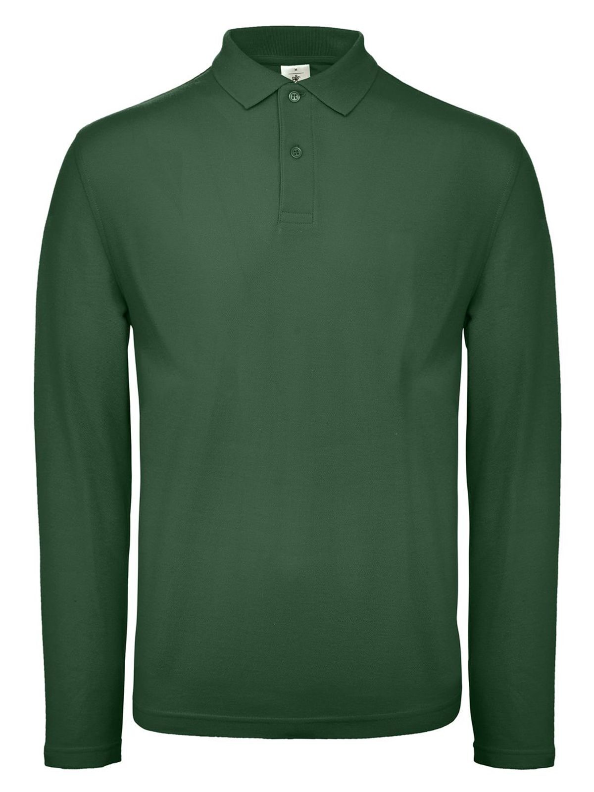 Camisa polo masculina de manga comprida ID.001 - BG540 - Verde Garrafa