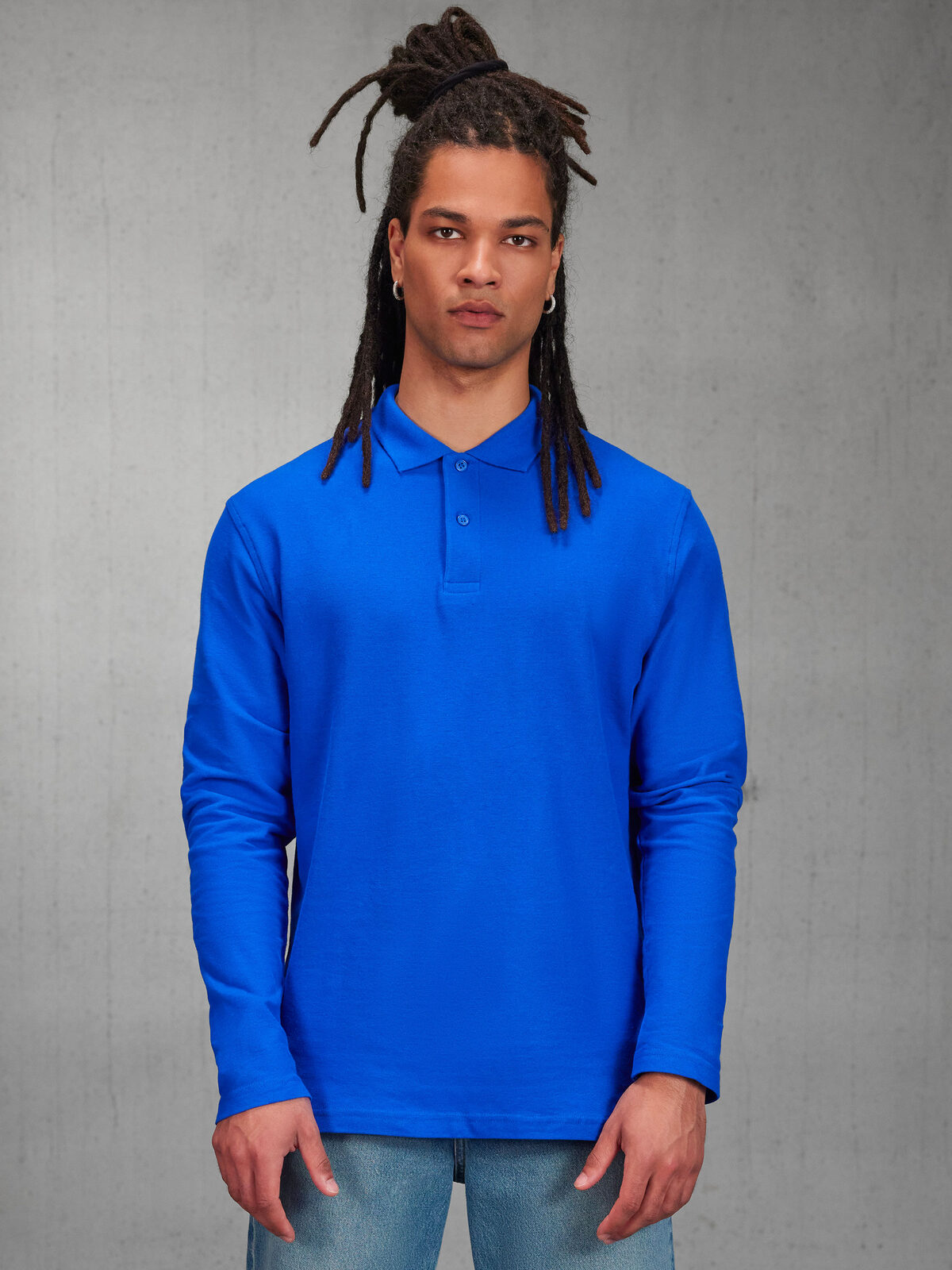 Camisa polo masculina de manga comprida ID.001