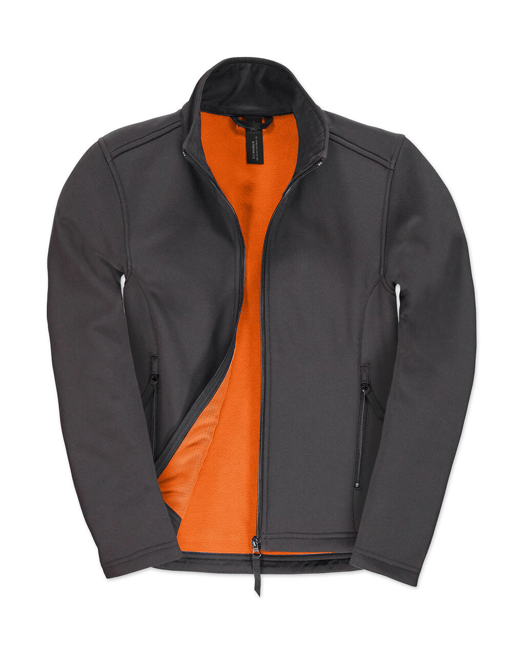 Jaqueta Softshell Feminina ID.701 - 170 - Cinza escuro/Laranja neon
