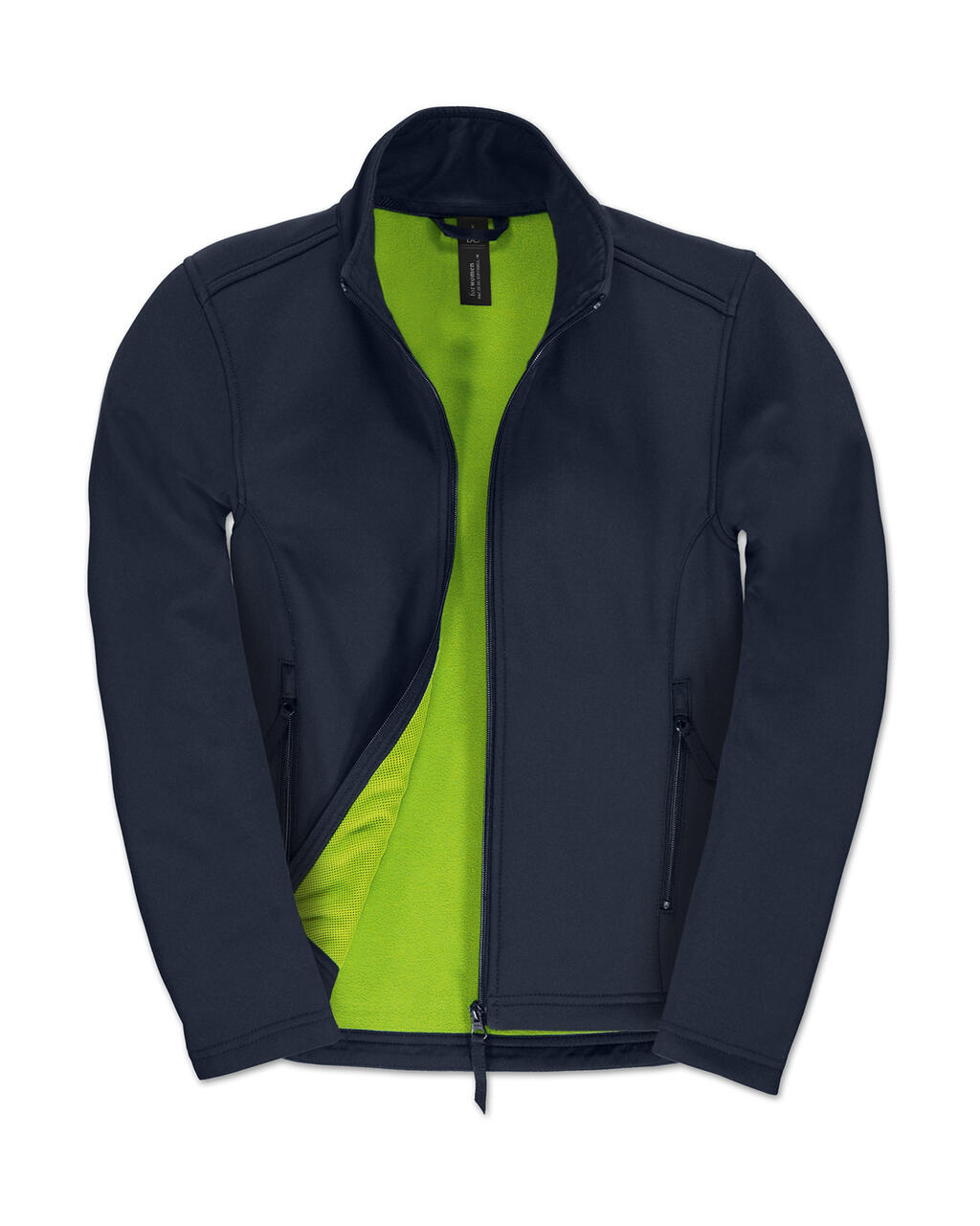 Jaqueta Softshell Feminina ID.701 - 270 - Azul-marinho/Verde neon
