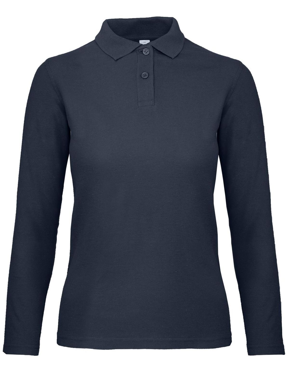 Polo feminina de manga comprida ID.001 - NA003 - Marinha