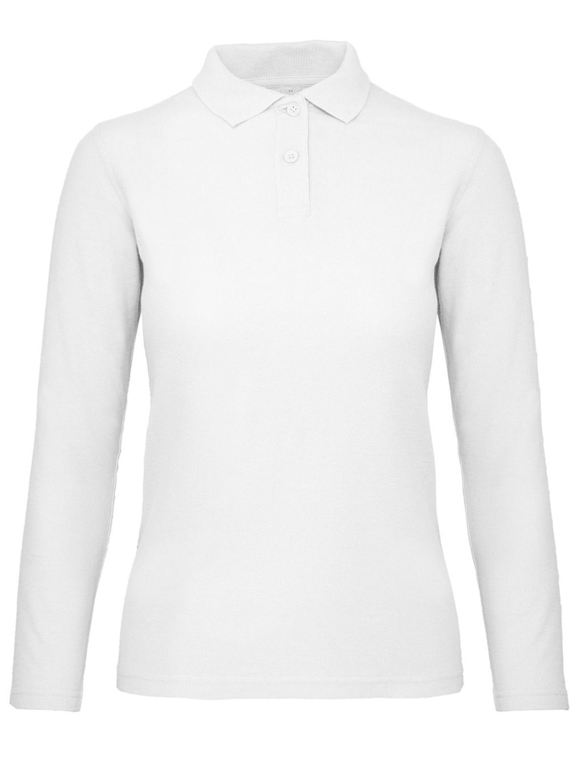 Polo feminina de manga comprida ID.001 - WH001 - Branco