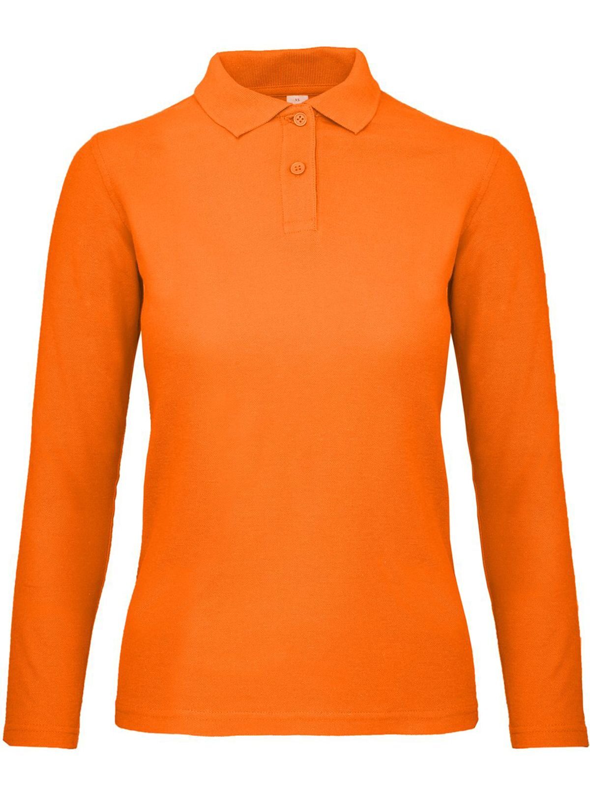 Polo feminina de manga comprida ID.001 - OR235 - Laranja
