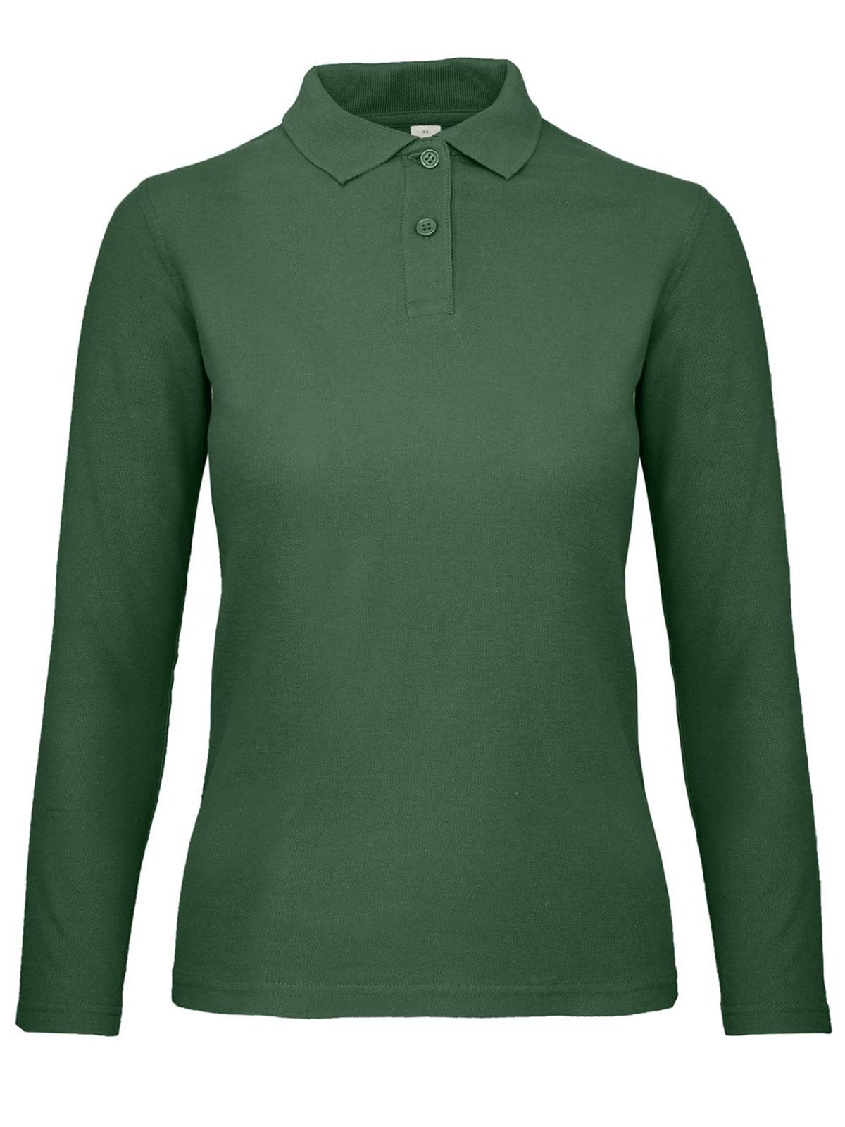 Polo feminina de manga comprida ID.001 - BG540 - Verde Garrafa