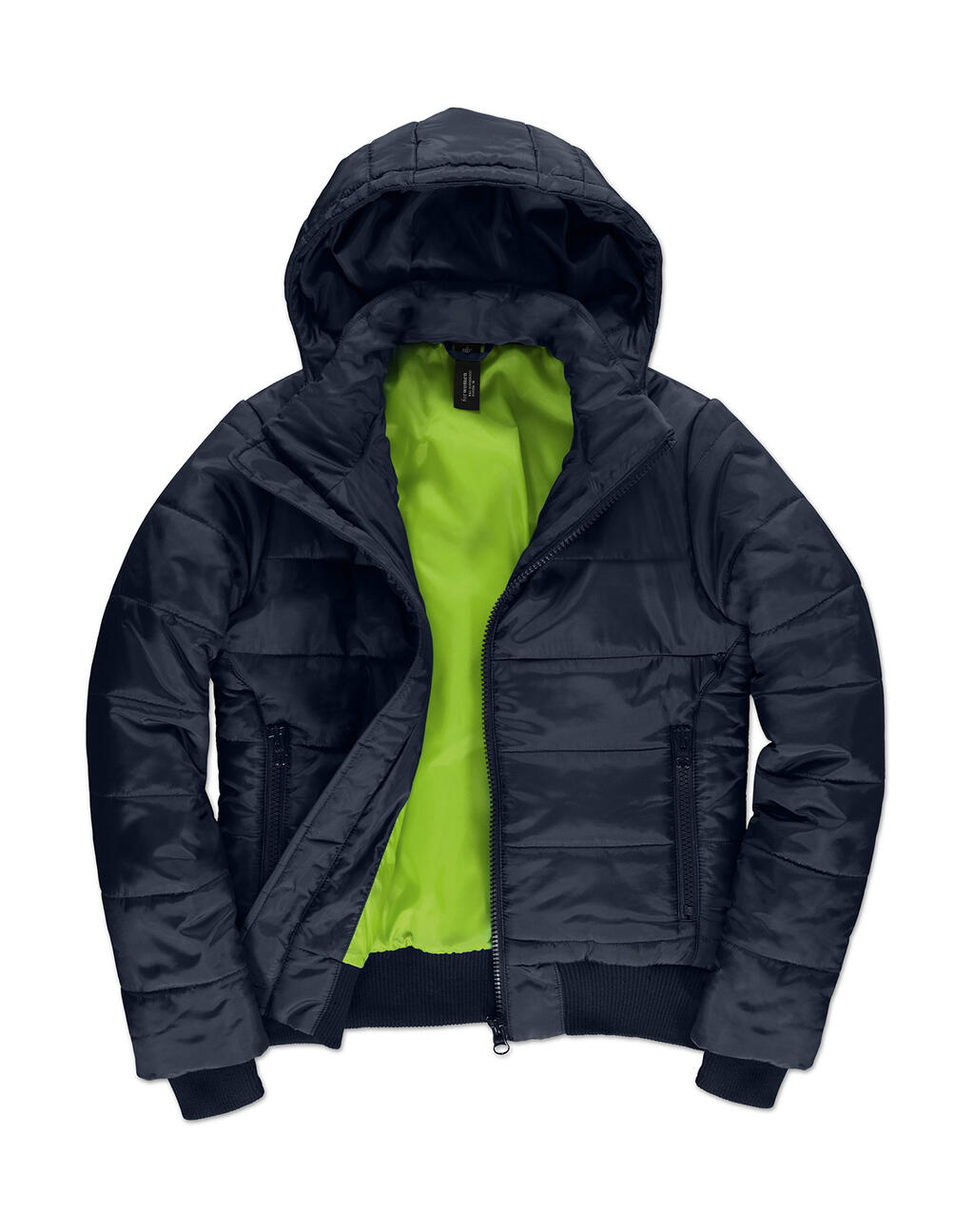 Jaqueta feminina Superhood - 270 - Azul-marinho/Verde neon