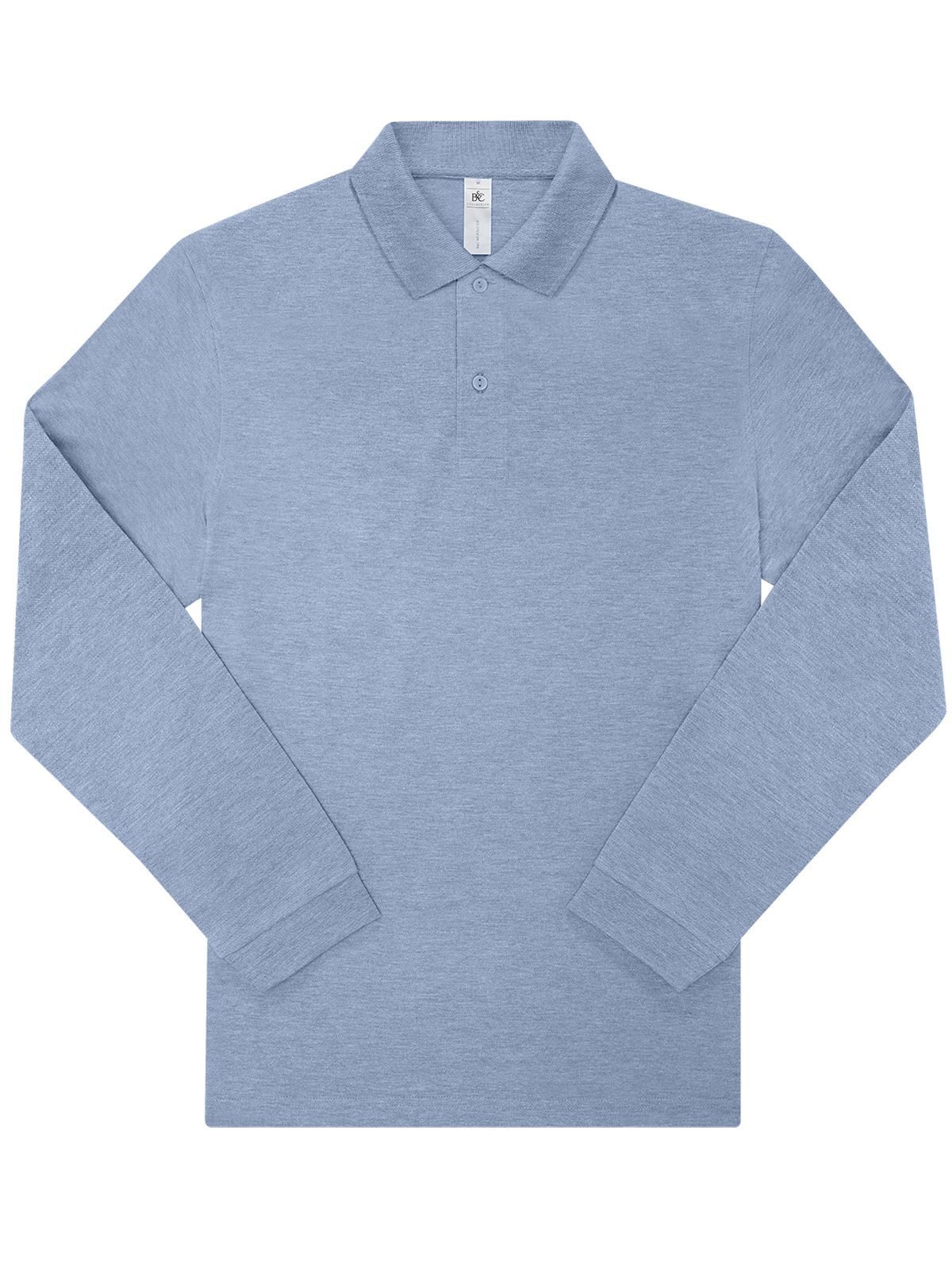 Minha camisa polo 210 de manga comprida - HB609 - Azul Heather