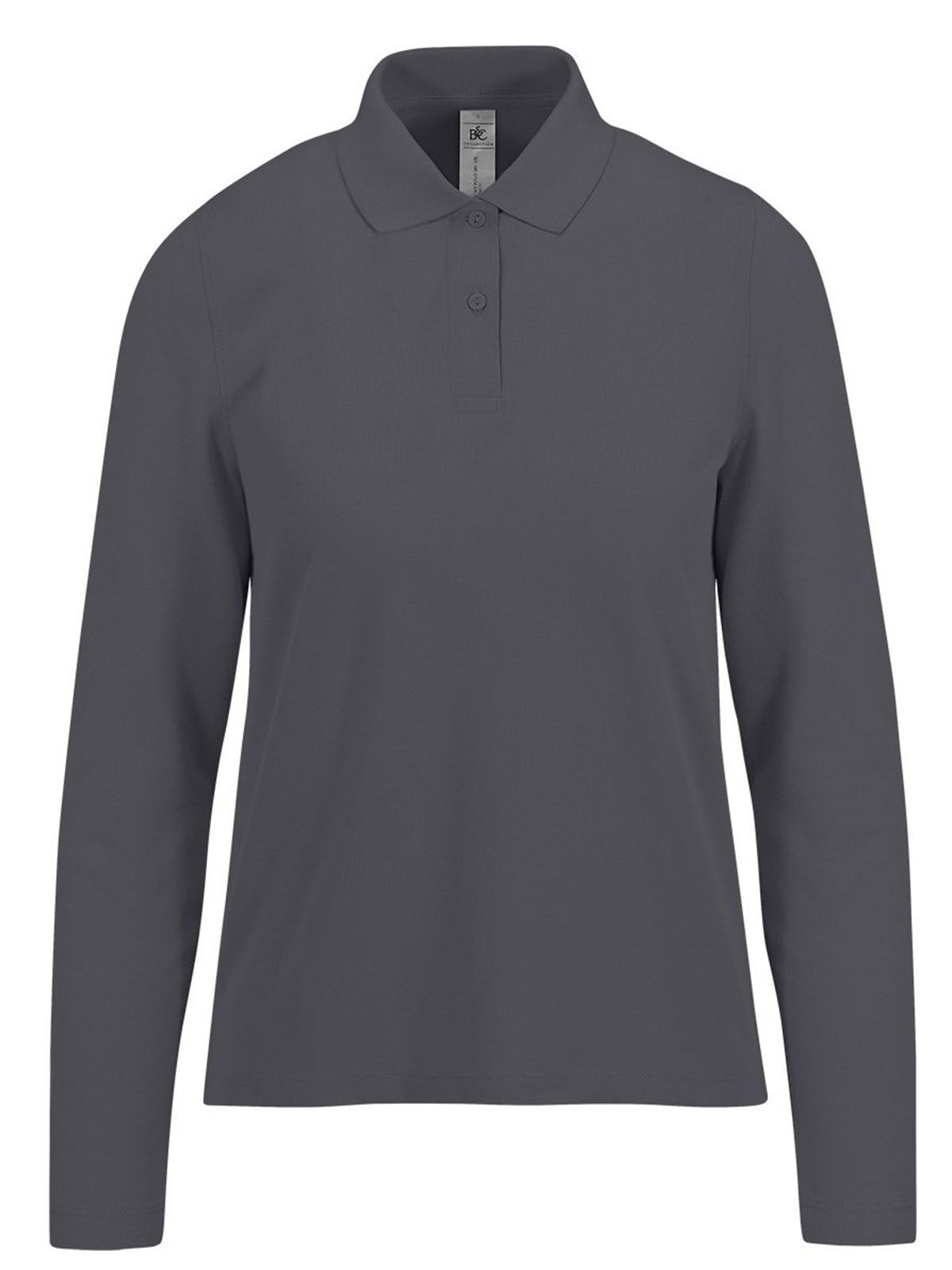 Camisa Polo 180 de Manga Comprida / Feminina - DG670 - Cinza Escuro