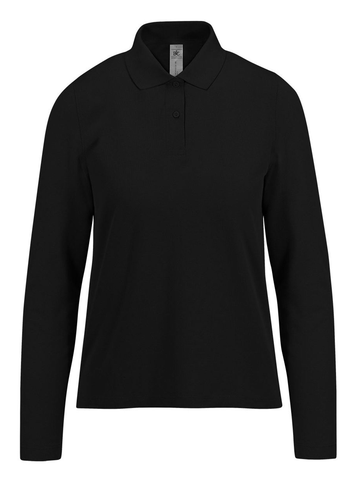 Camisa Polo 210 de Manga Comprida / Feminina - BL002 - Preto