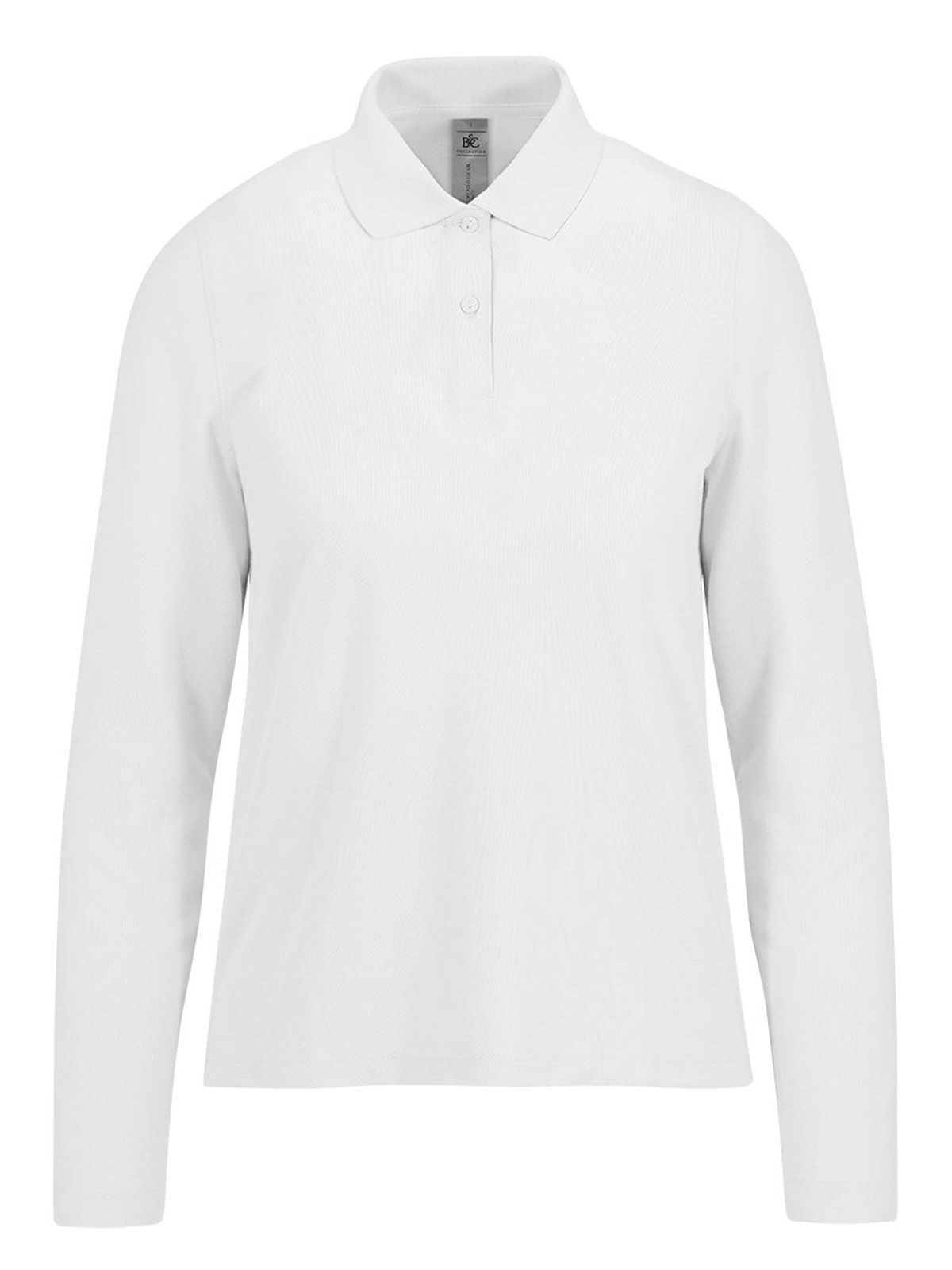 Camisa Polo 210 de Manga Comprida / Feminina - WH001 - Branco
