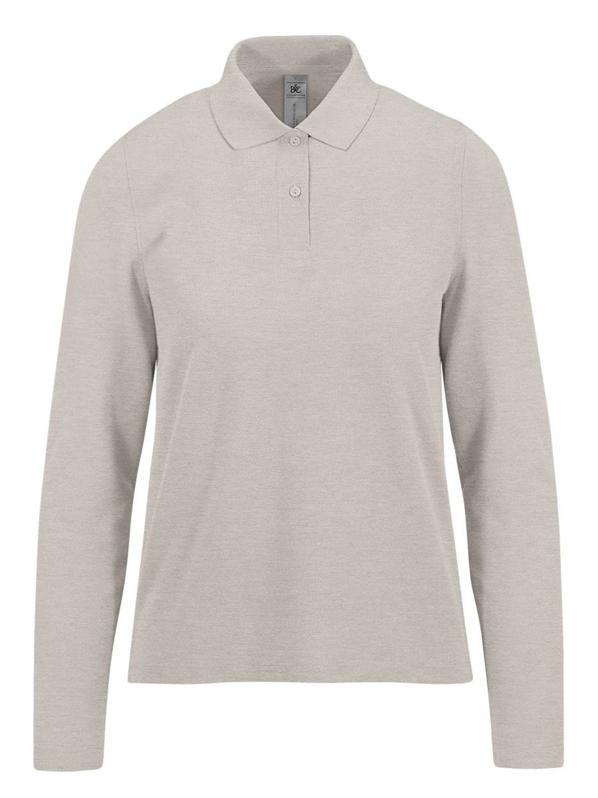 Camisa Polo 210 de Manga Comprida / Feminina - HG601 - Cinza Mesclado Nebuloso