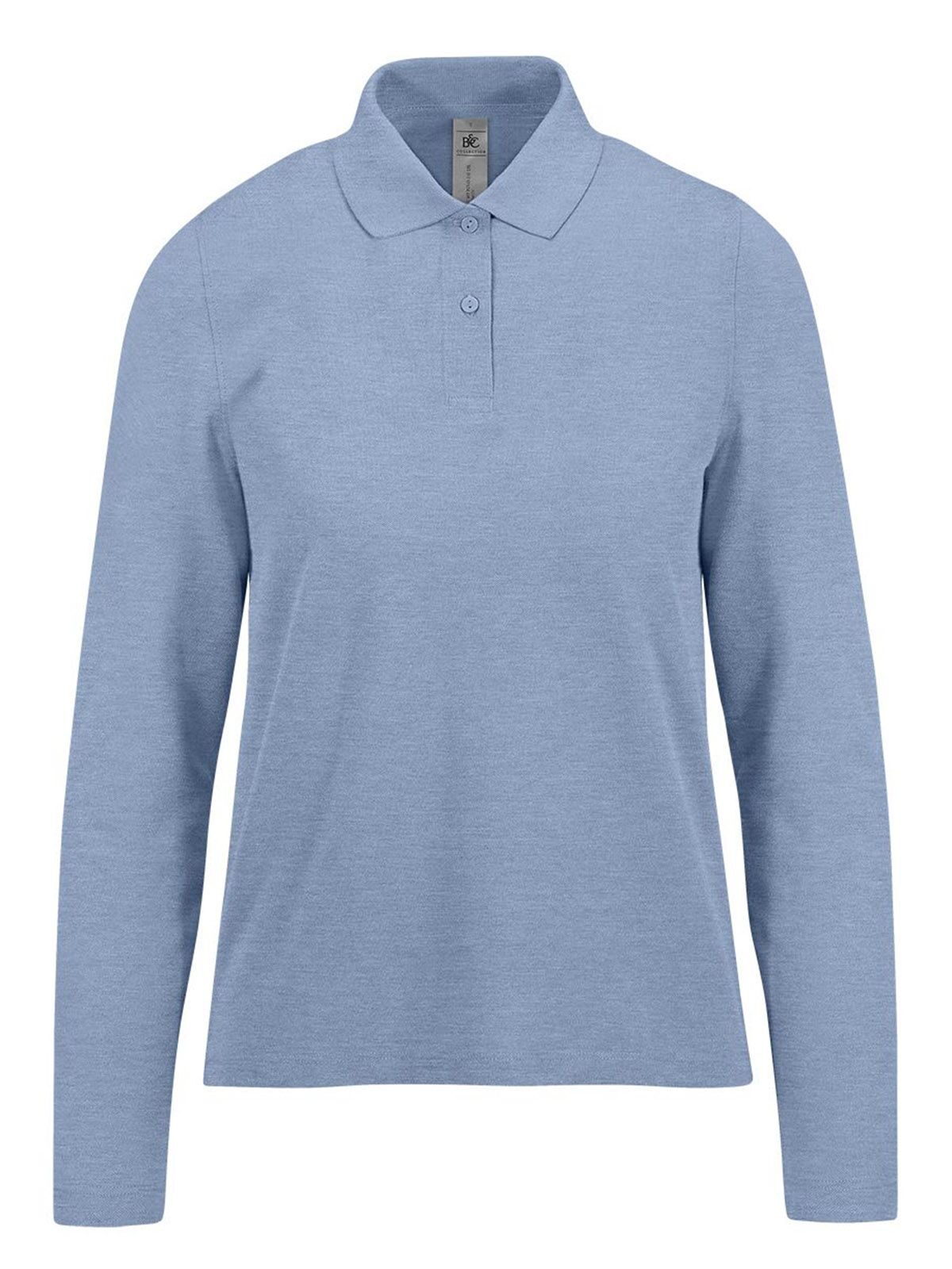Camisa Polo 210 de Manga Comprida / Feminina - HB609 - Azul Heather