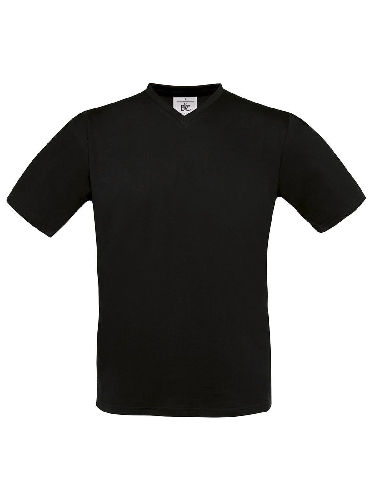 Camiseta com decote em V exata - BL002 - Preto