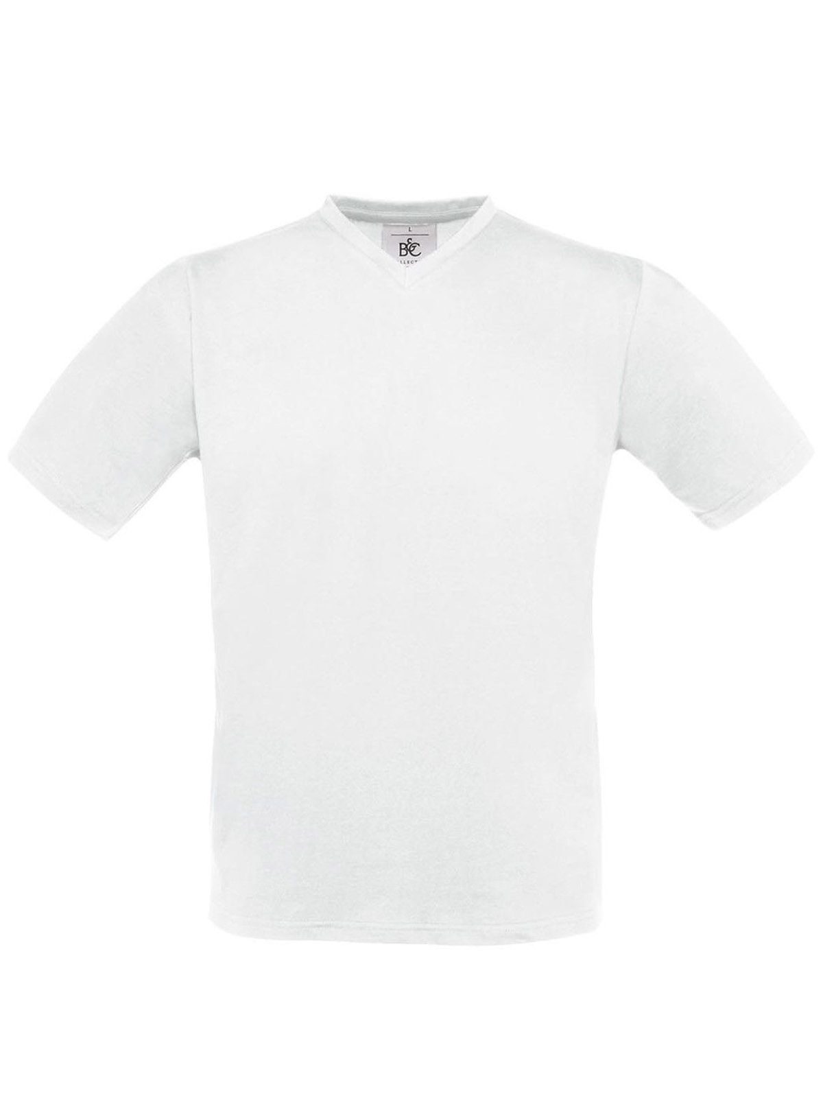 Camiseta com decote em V exata - WH001 - Branco