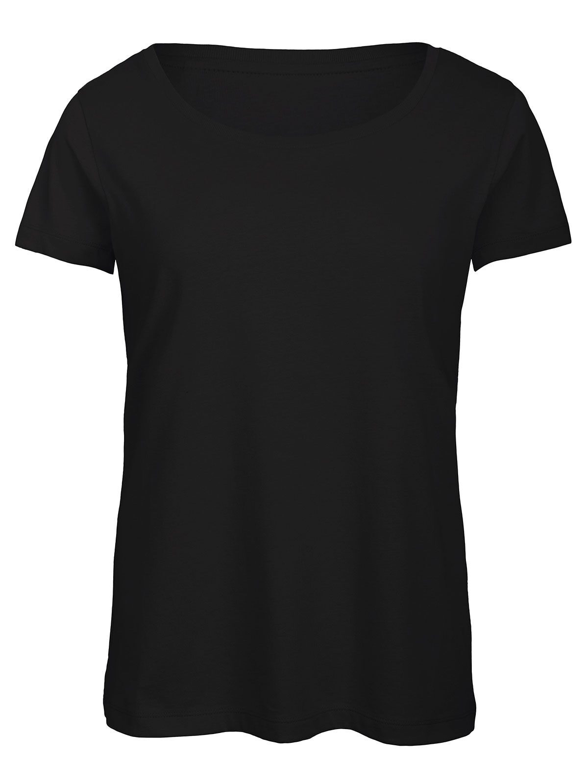 Camiseta feminina de tecido misto - BL002 - Preto