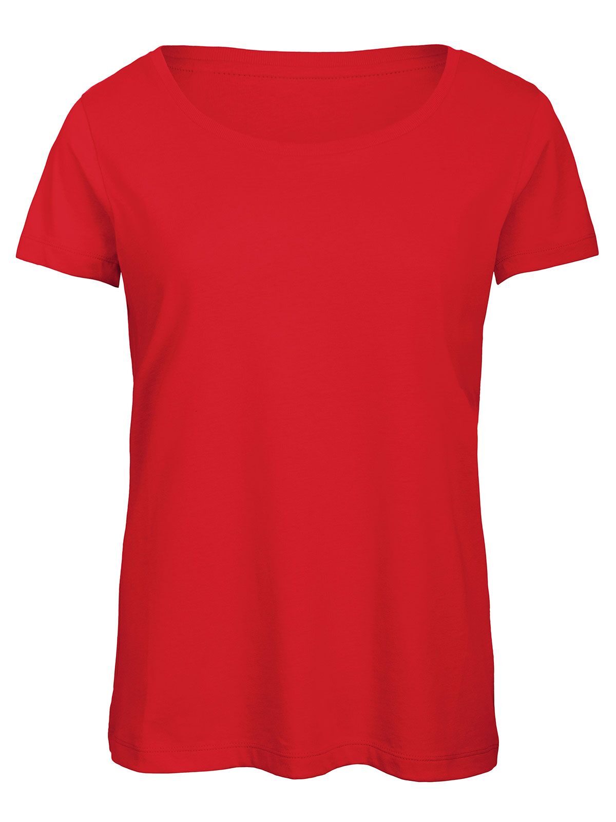 Camiseta feminina de tecido misto - RE004 - Vermelho