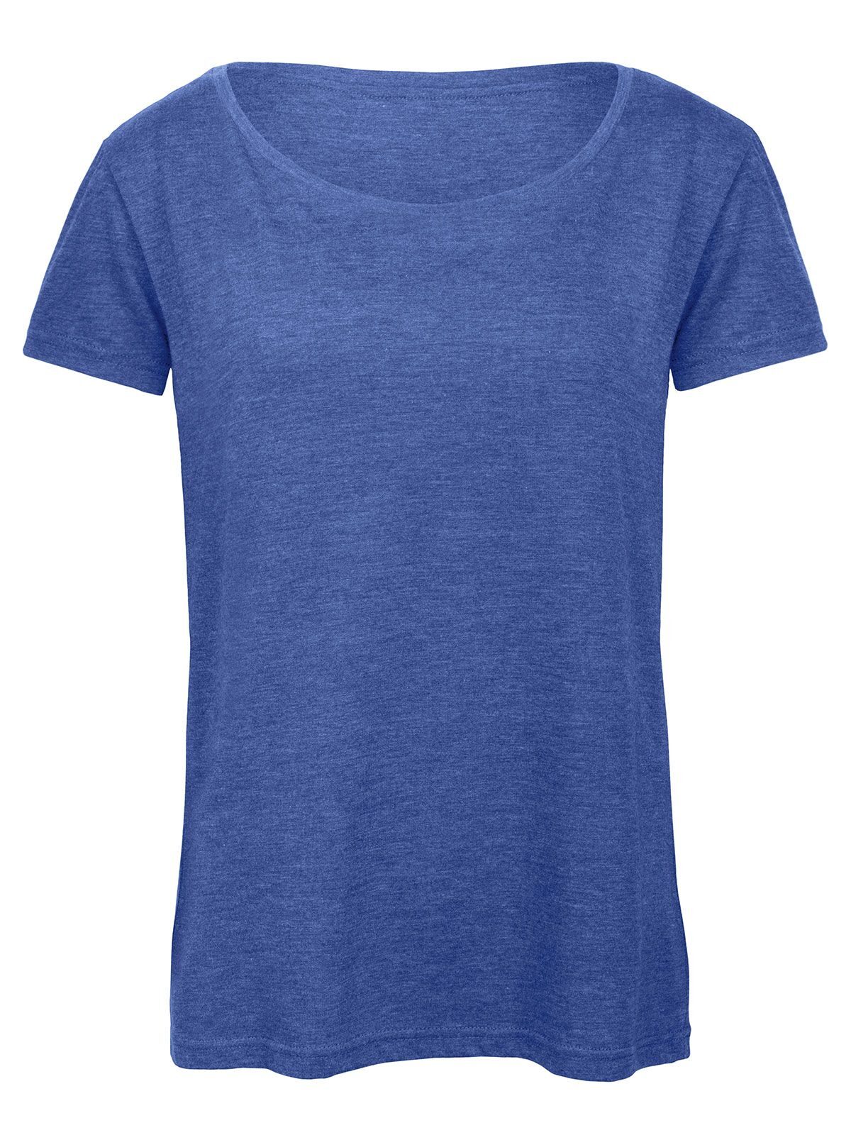 Camiseta feminina de tecido misto - HR612 - Azul Royal Heather
