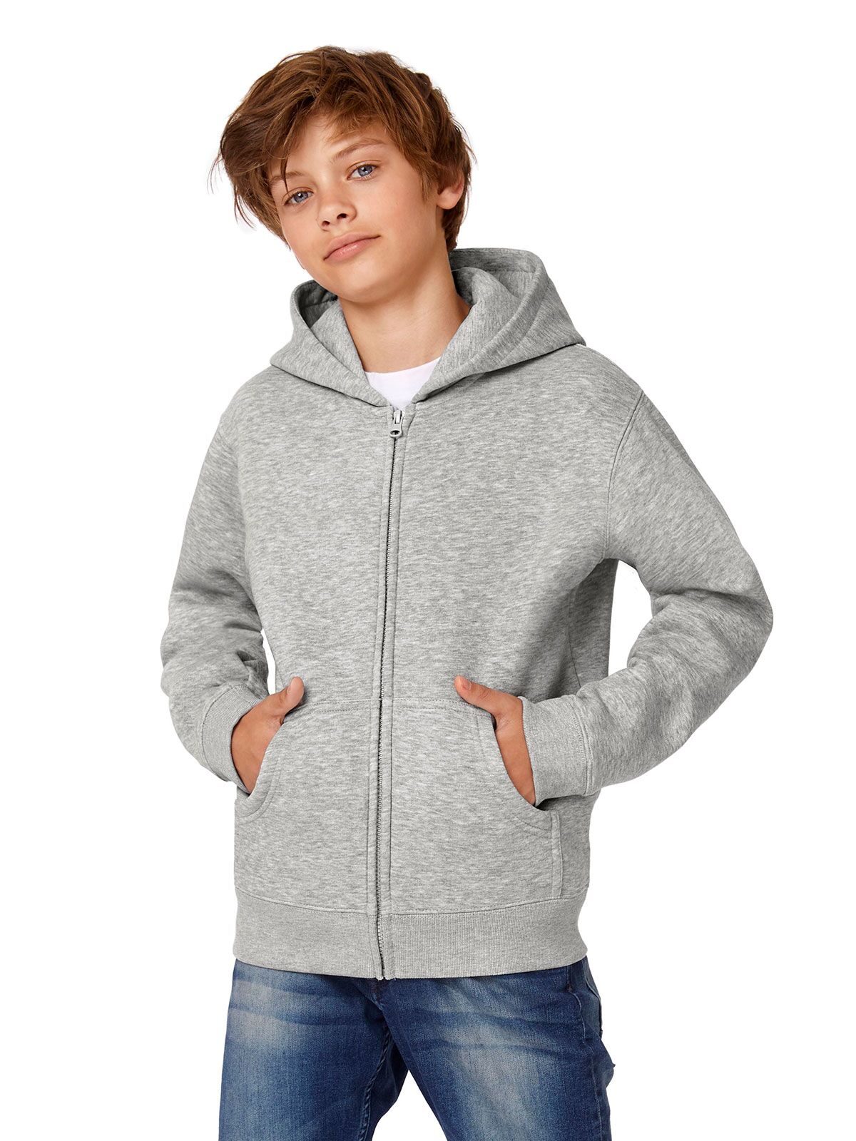 Moletom infantil com capuz e zíper frontal