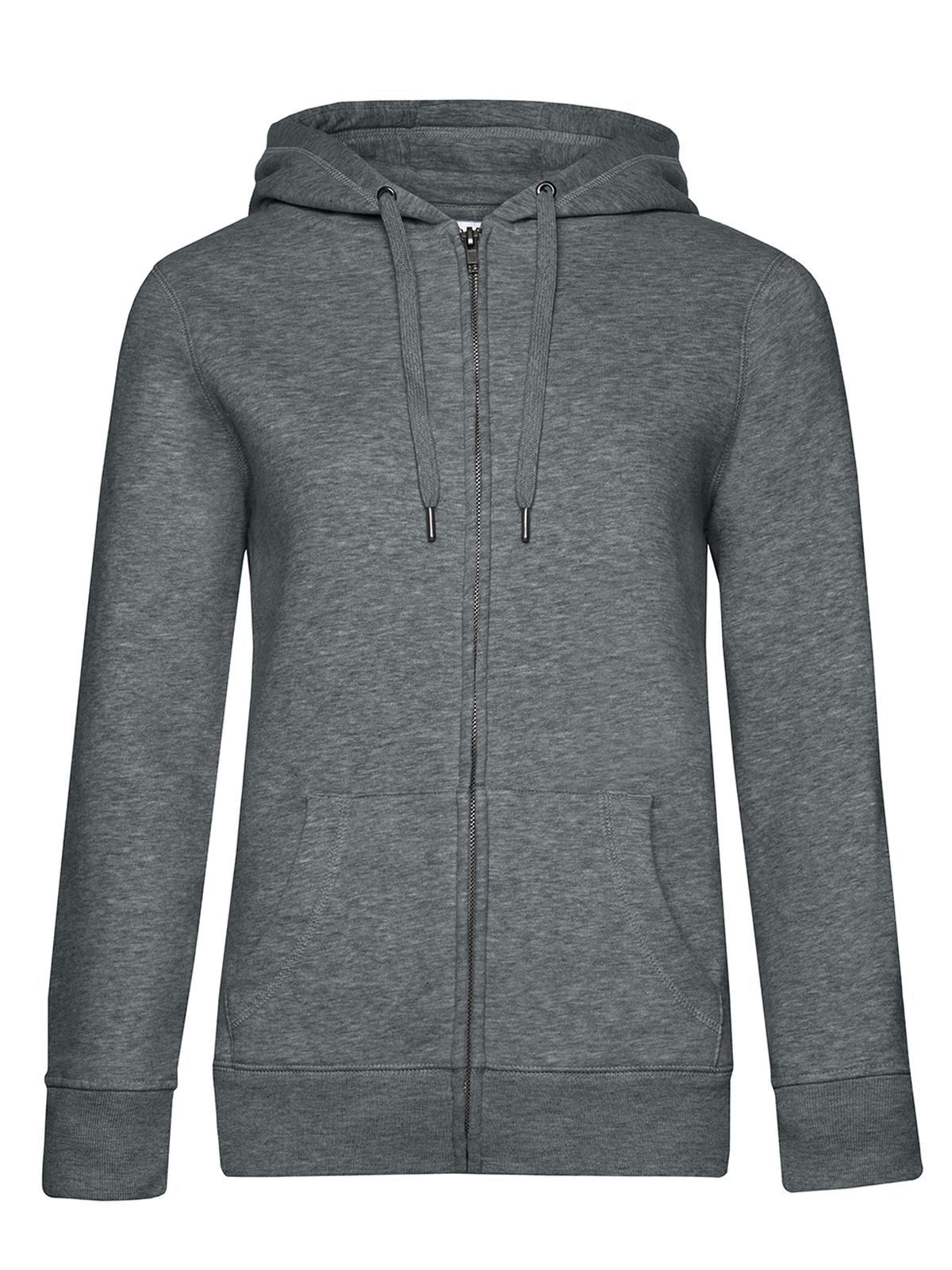 Jaqueta com capuz e zíper QUEEN_° - HM623 - Cinza Médio Heather