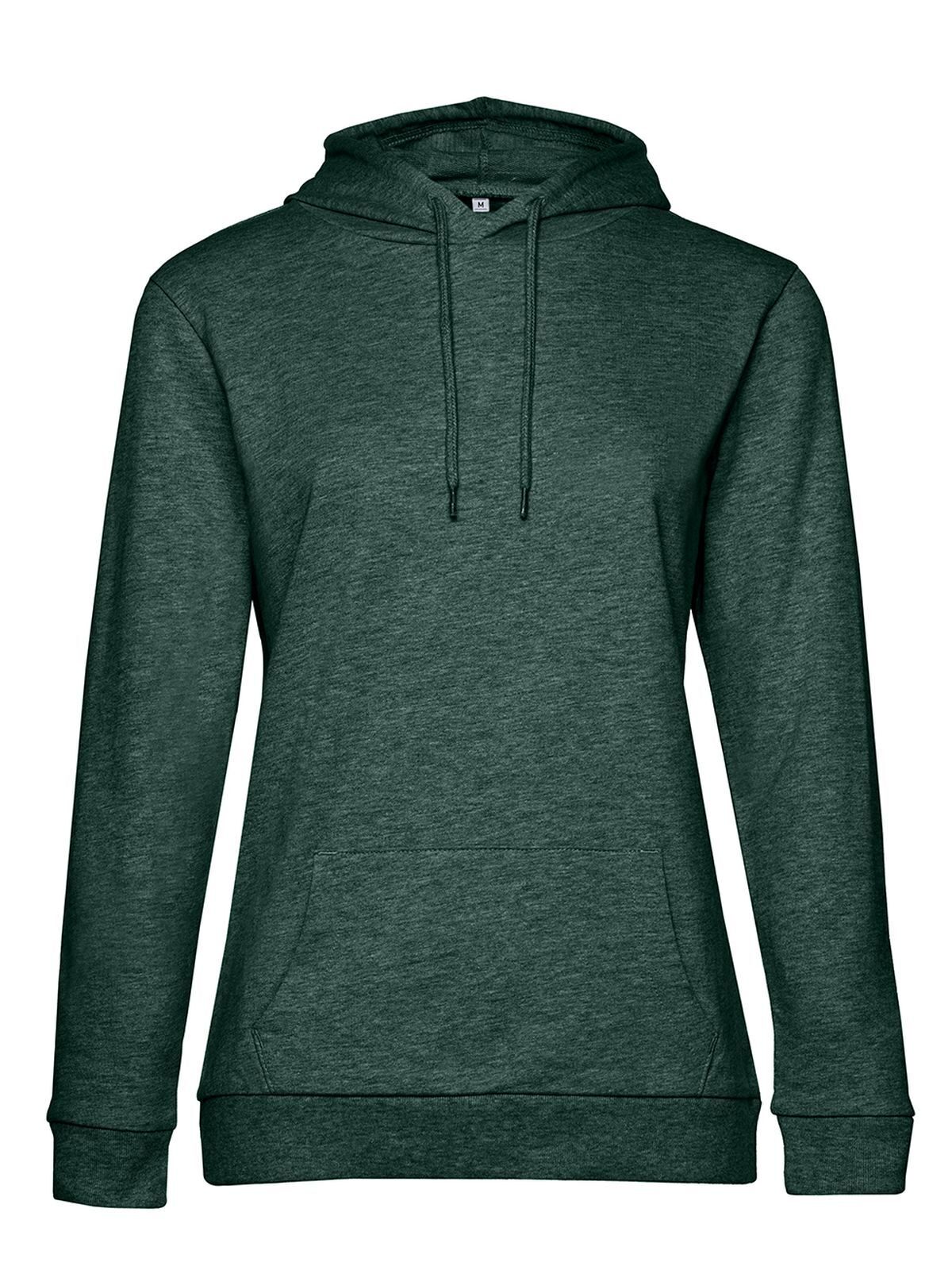 Moletom com Capuz Feminino - HD618 - Verde Escuro Heather